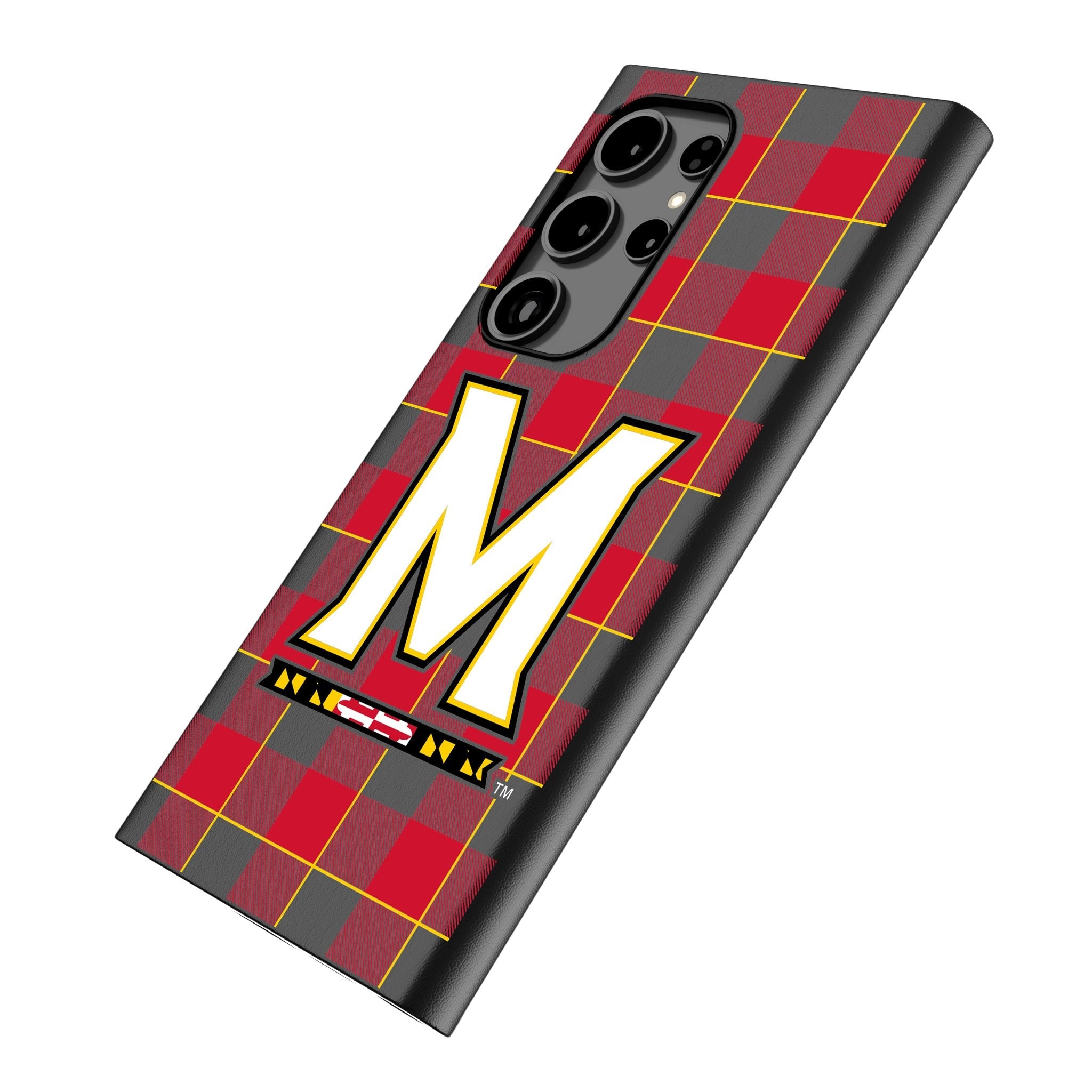University of Maryland Terrapins Plaid MagSafe Compatible Phone Case for Samsung Galaxy