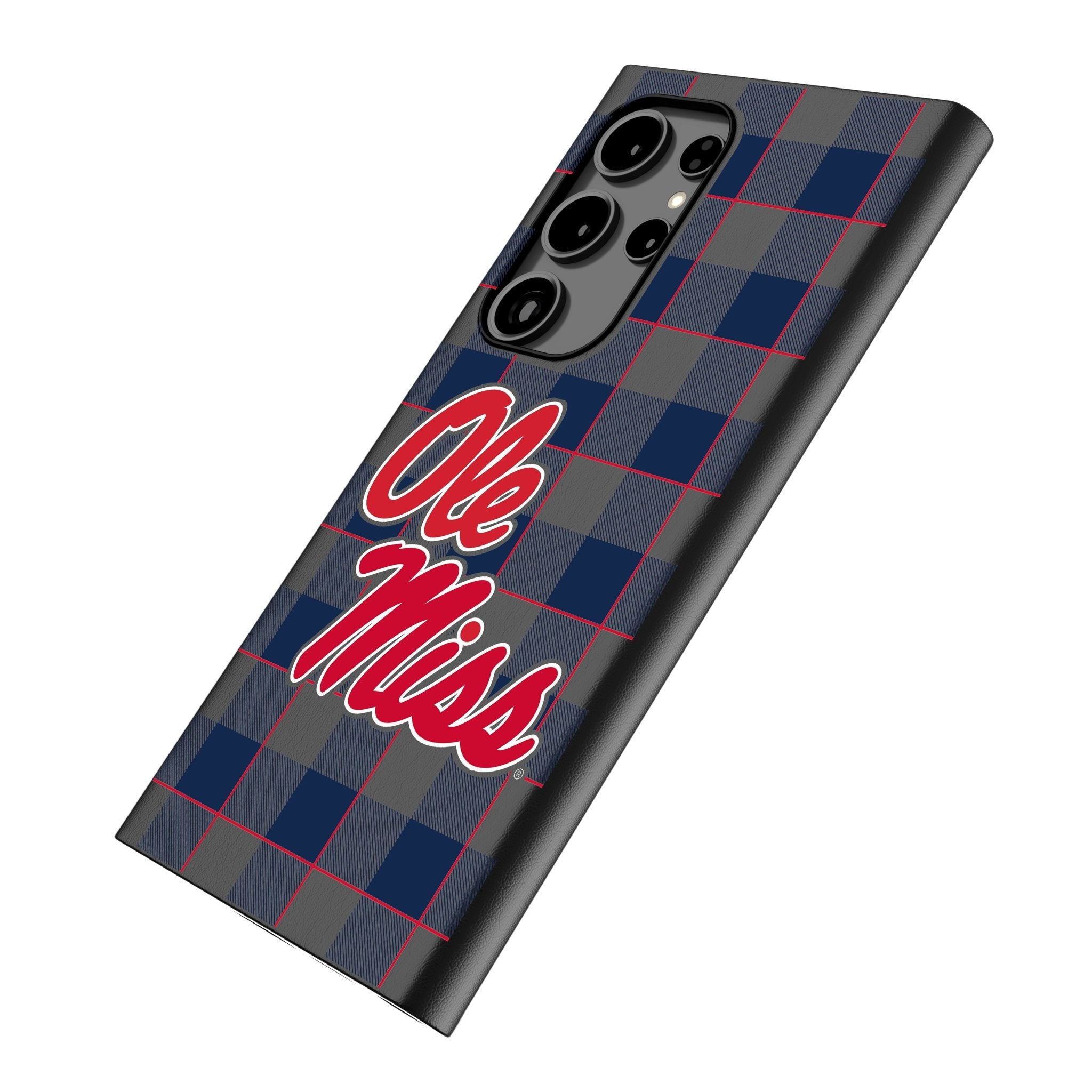 University of Mississippi Rebels Plaid MagSafe Compatible Phone Case for Samsung Galaxy 2