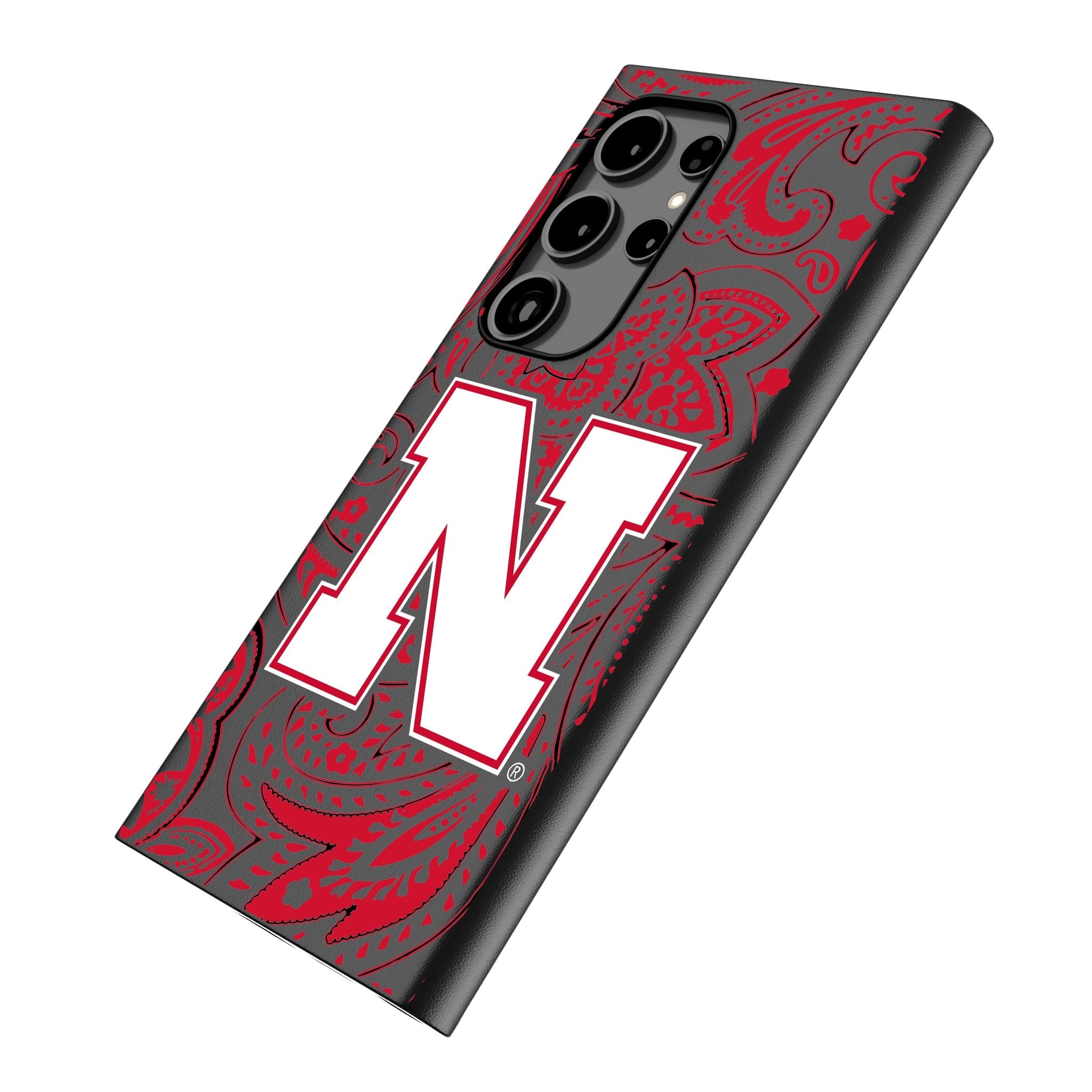 University of Nebraska Huskers Block N Paisley MagSafe Compatible Phone Case for Samsung Galaxy