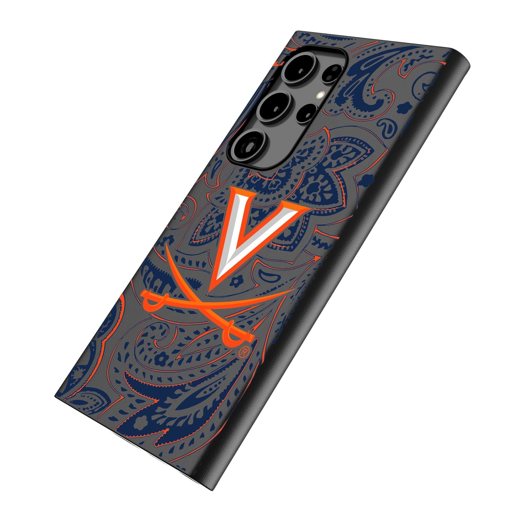 University of Virginia Cavaliers Paisley MagSafe Compatible Phone Case for Samsung Galaxy