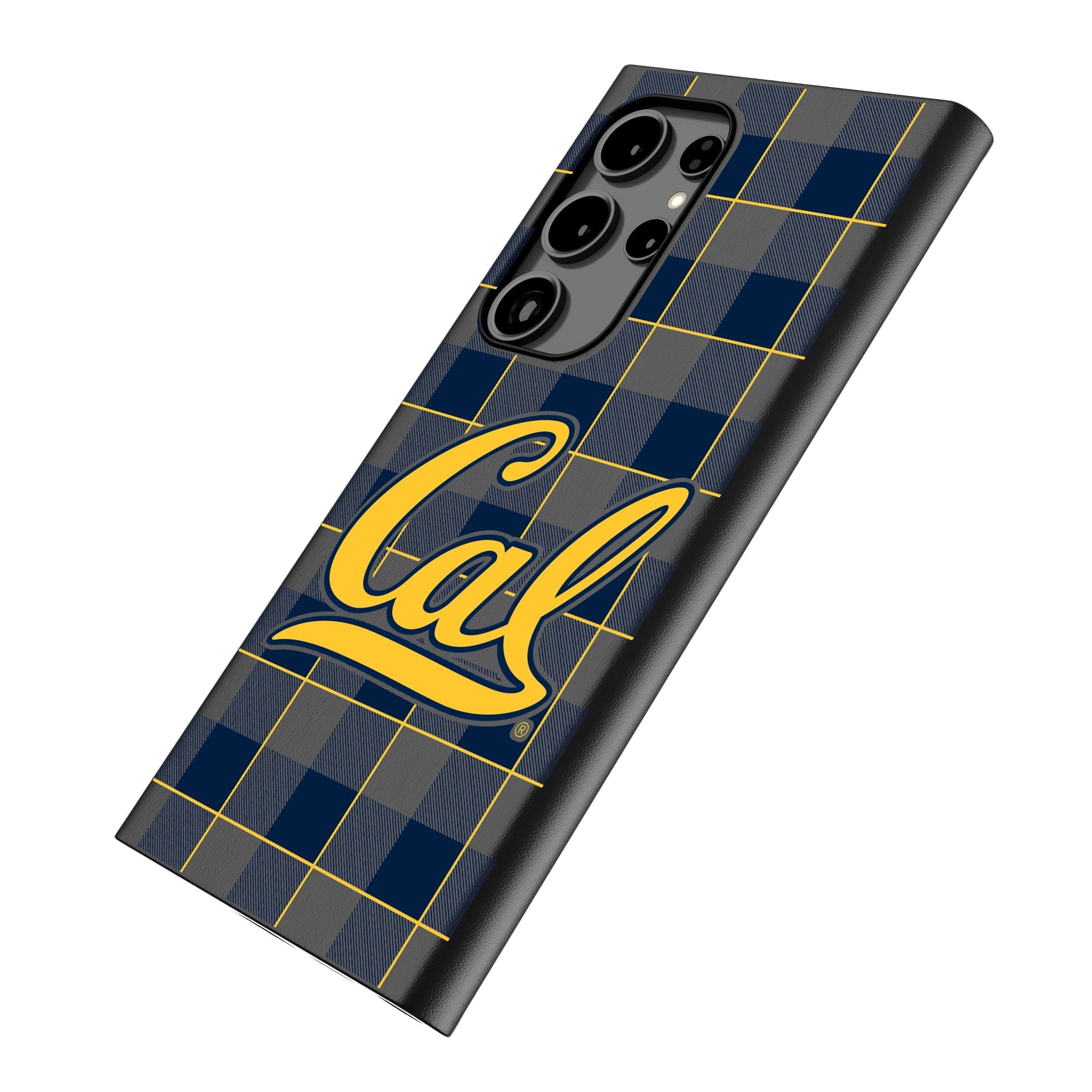 University of California Berkeley Golden Bears Plaid MagSafe Compatible Phone Case for Samsung Galaxy 2