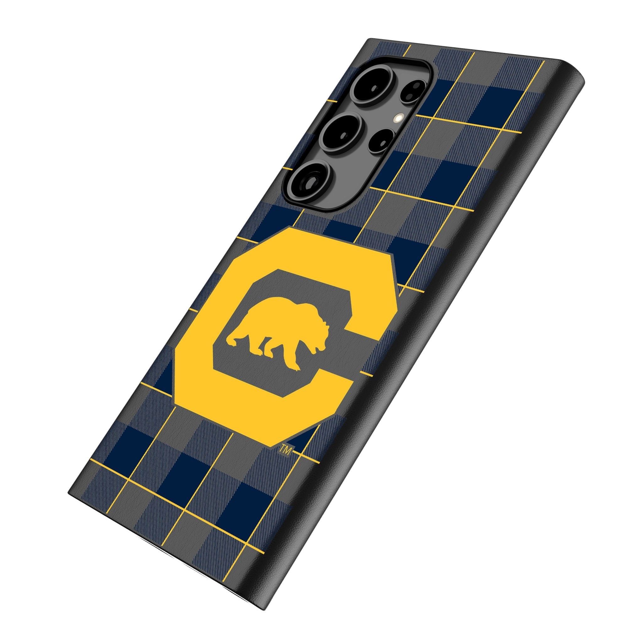 University of California Berkeley Golden Bears Plaid MagSafe Compatible Phone Case for Samsung Galaxy