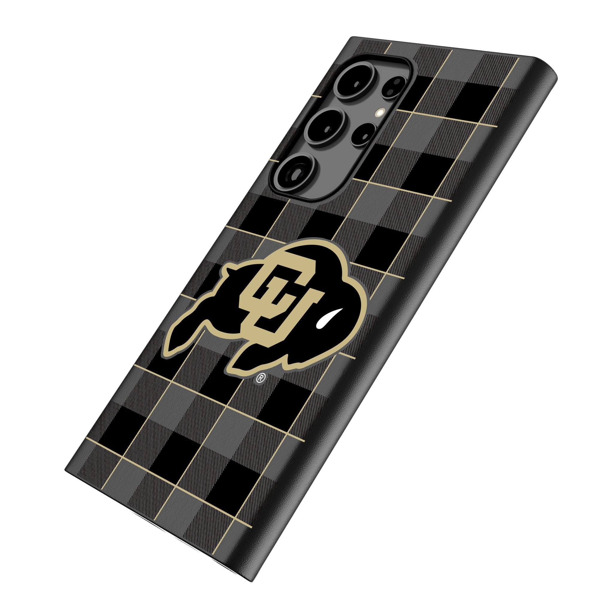 University of Colorado Buffaloes Plaid MagSafe Compatible Phone Case for Samsung Galaxy 2