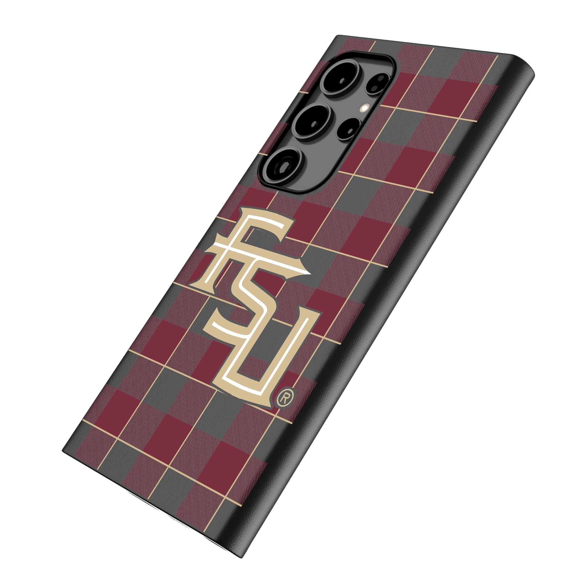 Florida State University Seminoles Athletic Wordmark Plaid MagSafe Compatible Phone Case for Samsung Galaxy 2
