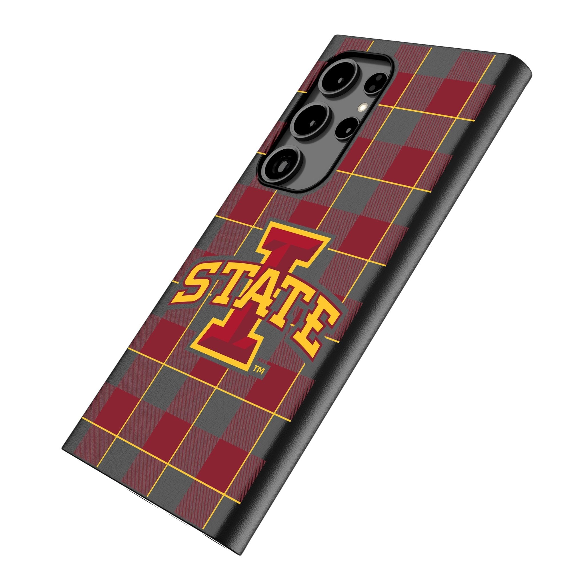 Iowa State University Cyclones Plaid MagSafe Compatible Phone Case for Samsung Galaxy 2