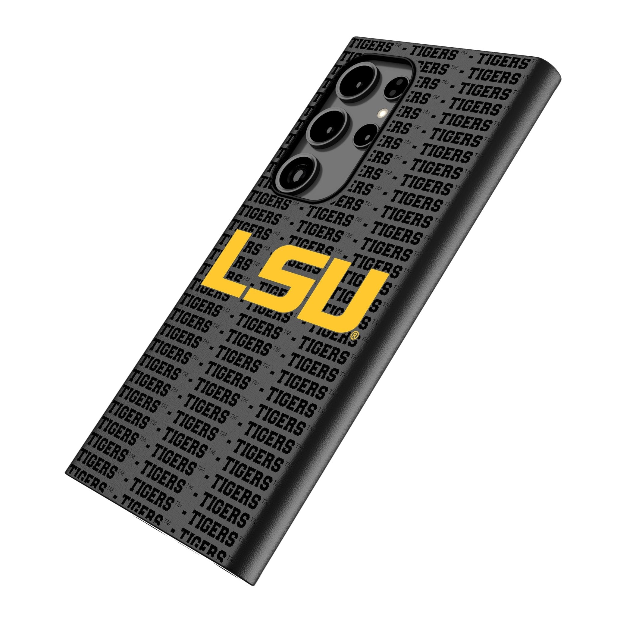 Louisiana State University Tigers Text Backdrop MagSafe Compatible Phone Case for Samsung Galaxy
