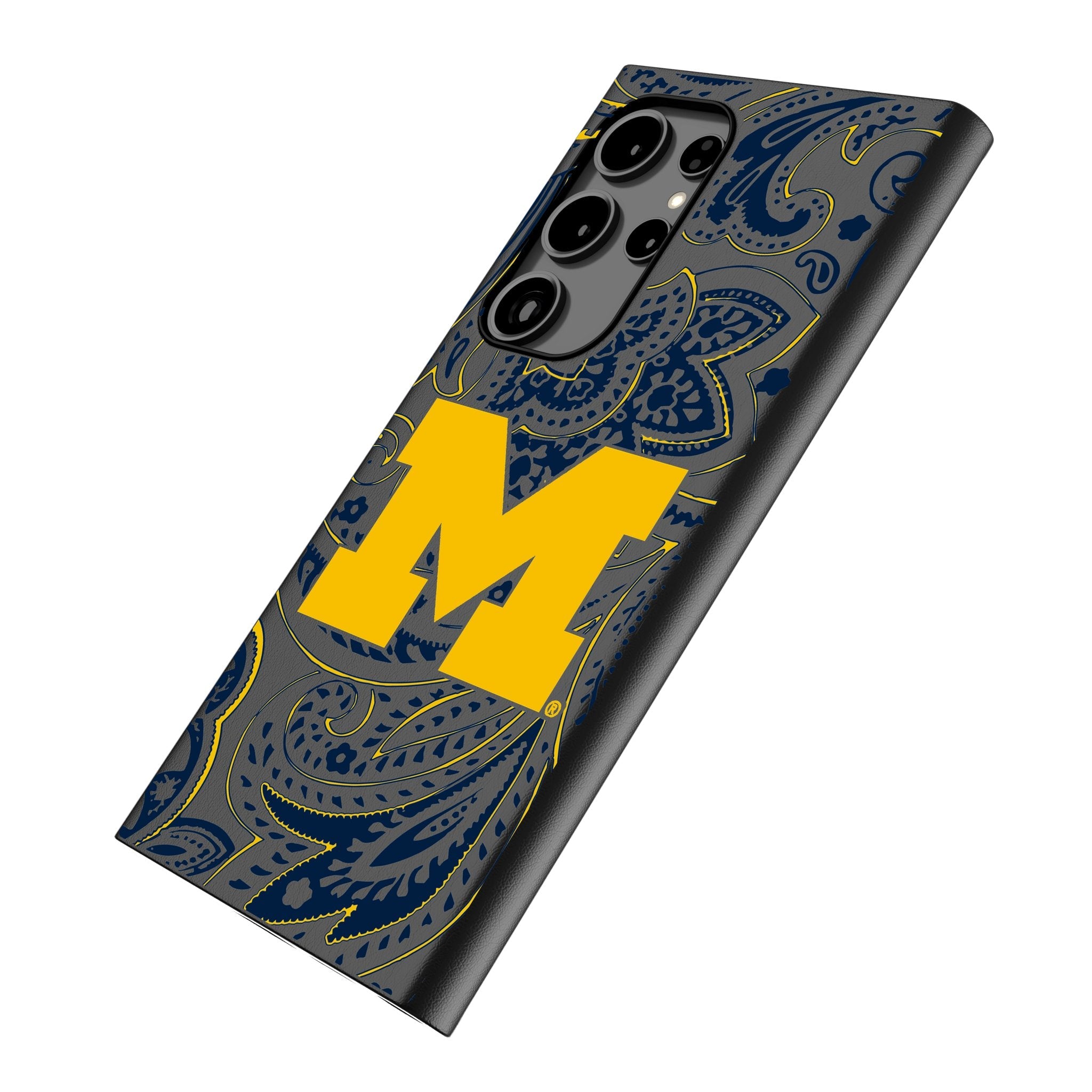 University of Michigan Wolverines Paisley MagSafe Compatible Phone Case for Samsung Galaxy 2