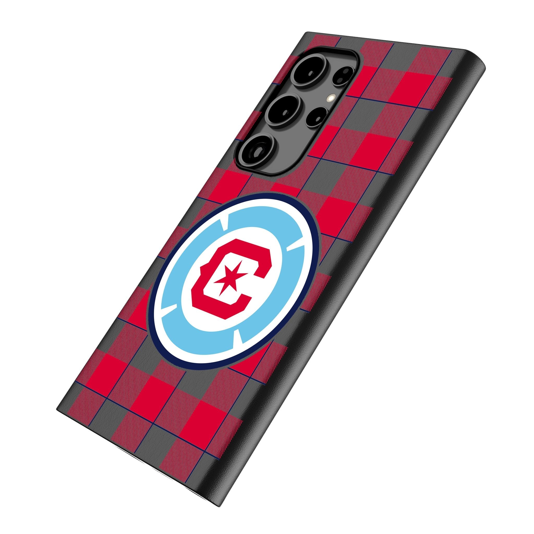 Chicago Fire Plaid MagSafe Compatible Phone Case for Samsung Galaxy