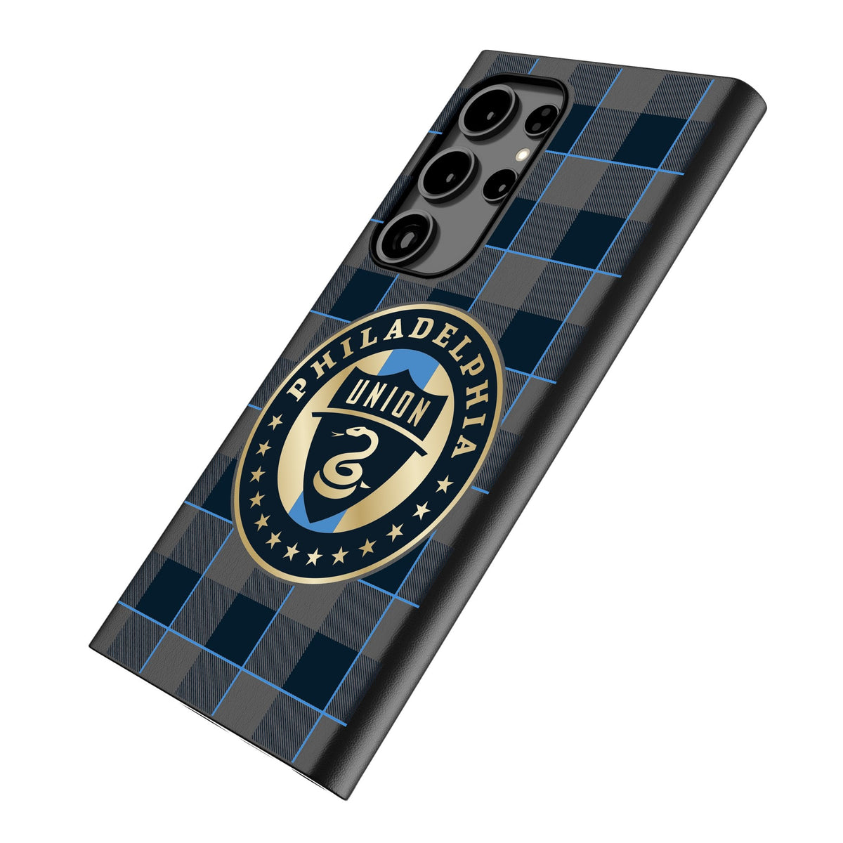 Philadelphia Union Plaid MagSafe Compatible Phone Case for Samsung Galaxy