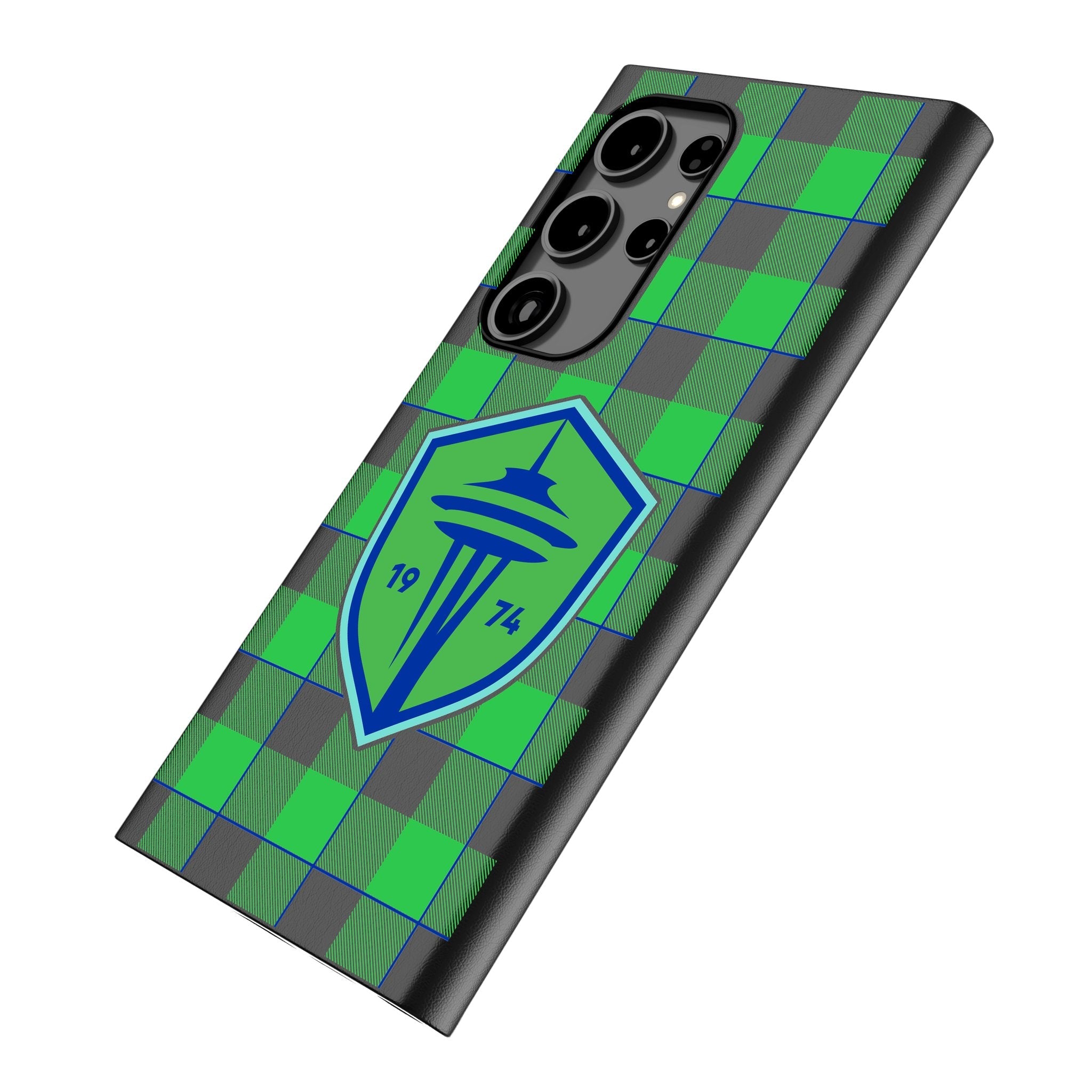 Seattle Sounders FC Plaid MagSafe Compatible Phone Case for Samsung Galaxy