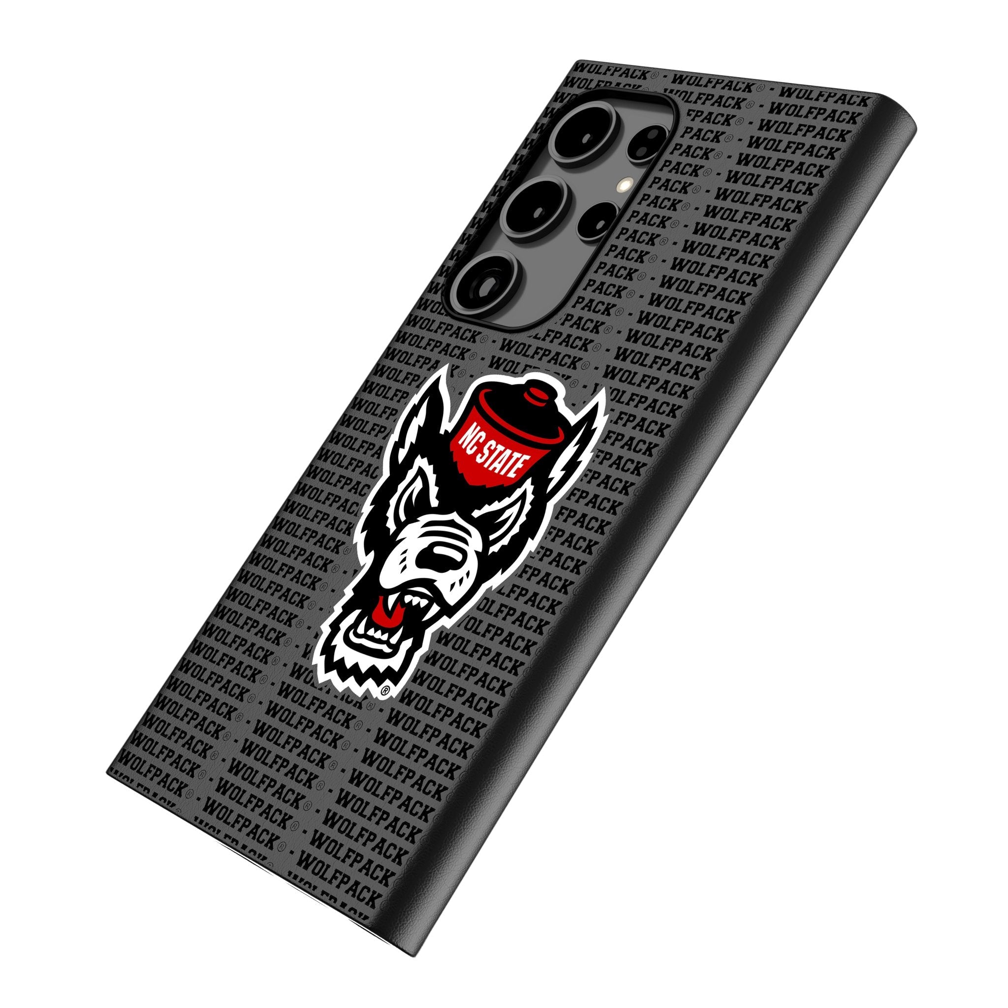 North Carolina State University Wolfpack Text Backdrop MagSafe Compatible Phone Case for Samsung Galaxy