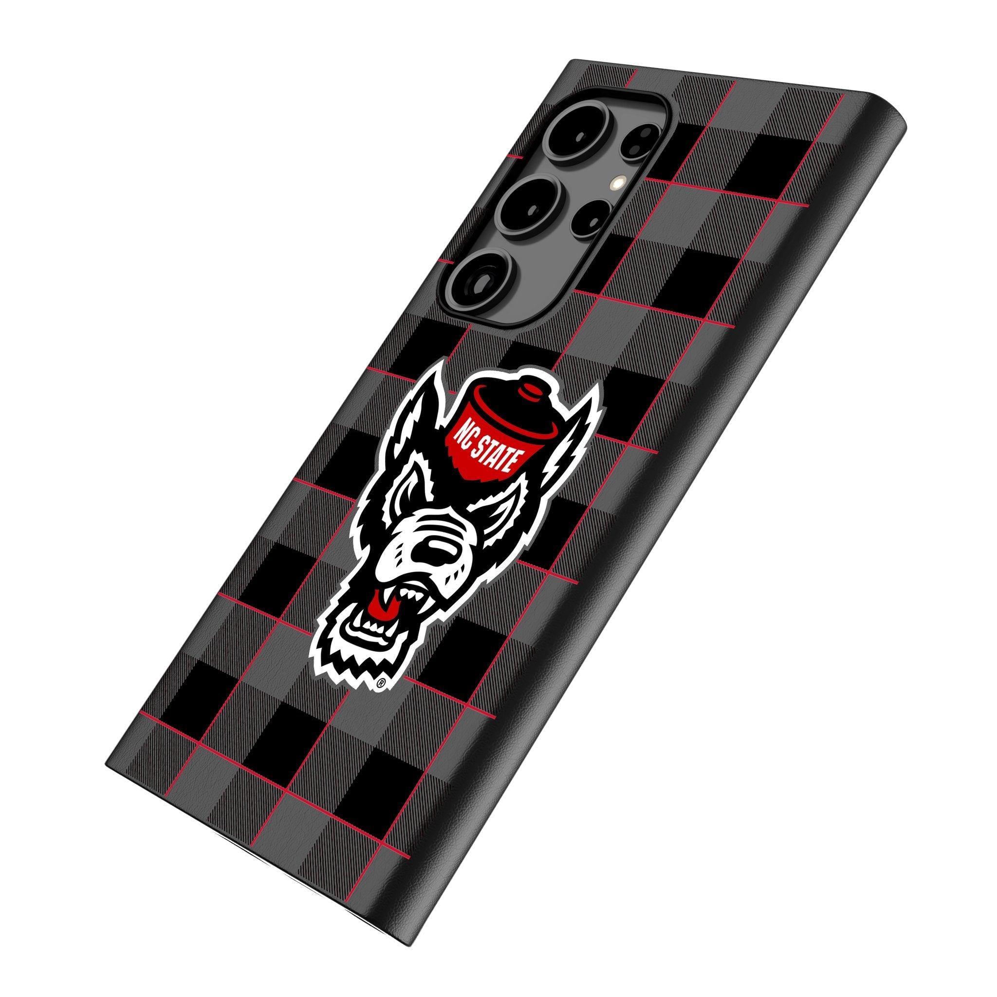 North Carolina State University Wolfpack Plaid MagSafe Compatible Phone Case for Samsung Galaxy