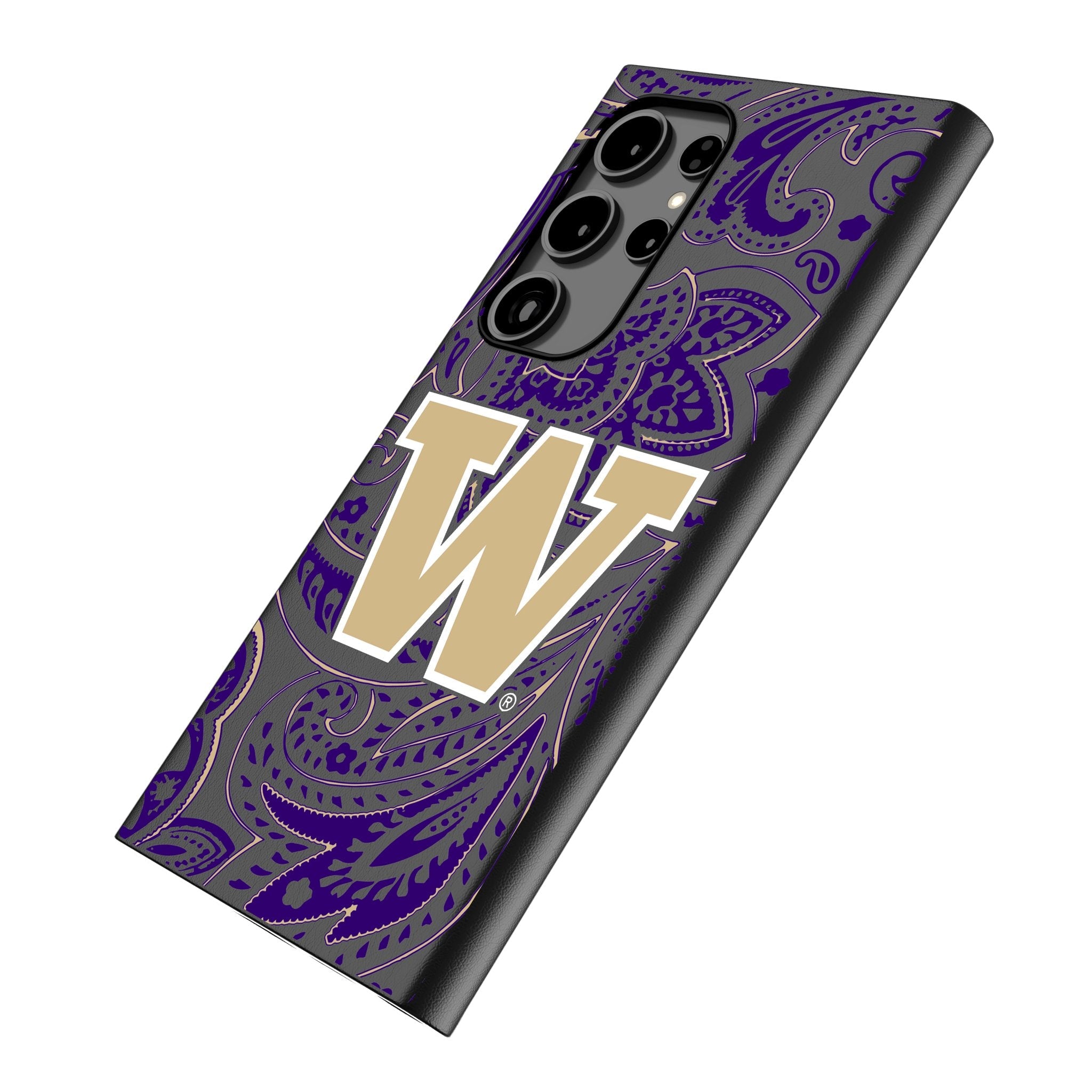 University of Washington Huskies Paisley MagSafe Compatible Phone Case for Samsung Galaxy