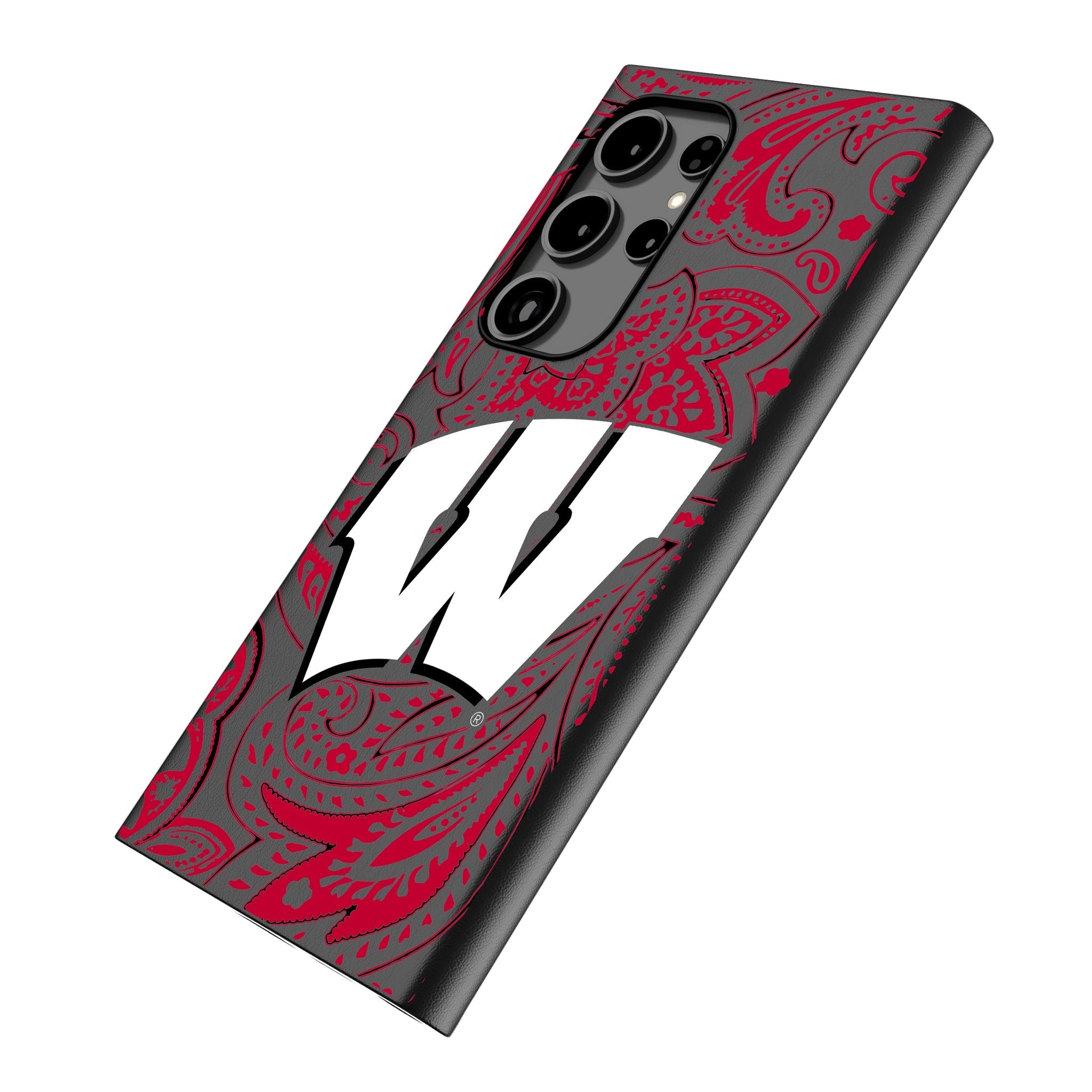 University of Wisconsin Badgers Paisley MagSafe Compatible Phone Case for Samsung Galaxy