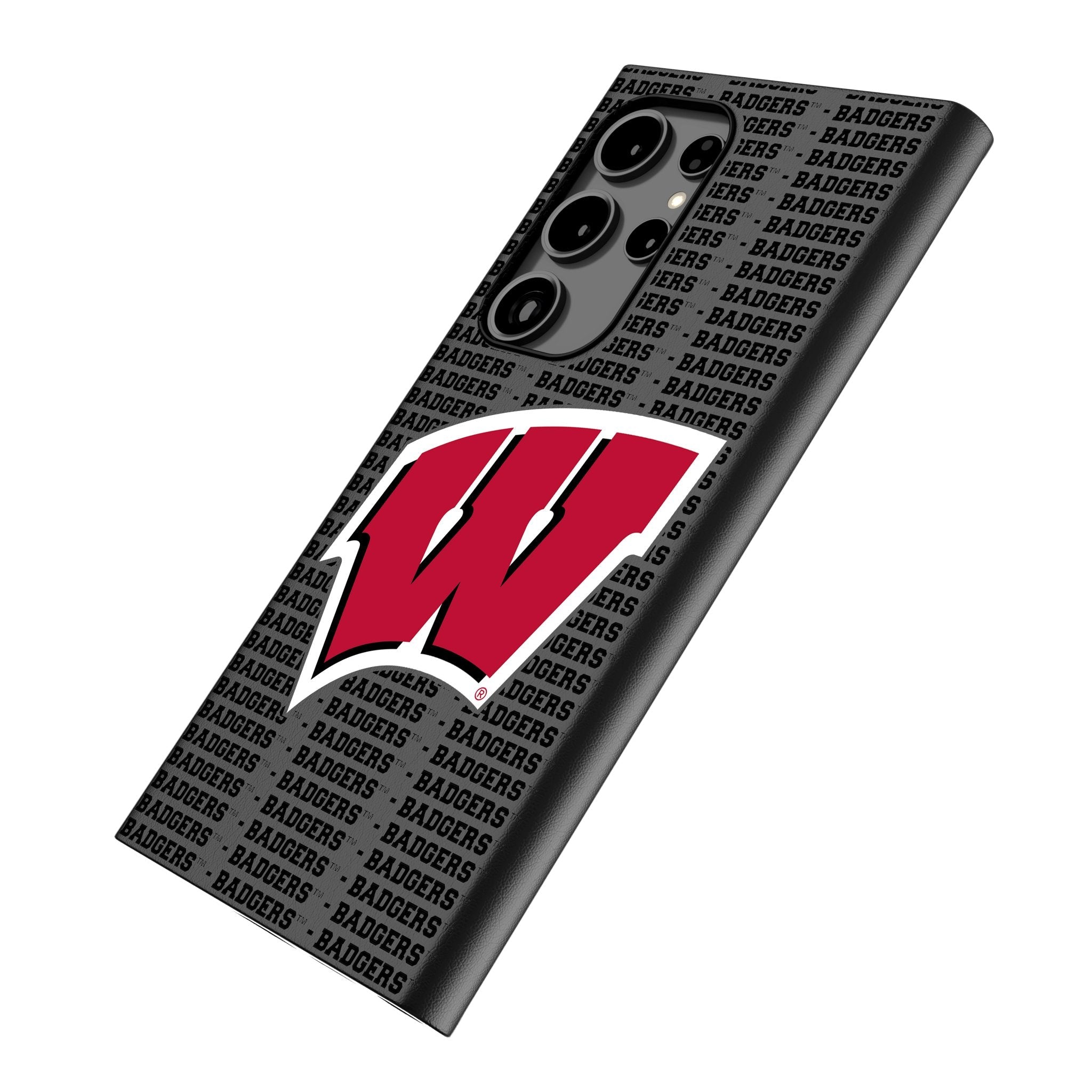 University of Wisconsin Badgers Text Backdrop MagSafe Compatible Phone Case for Samsung Galaxy