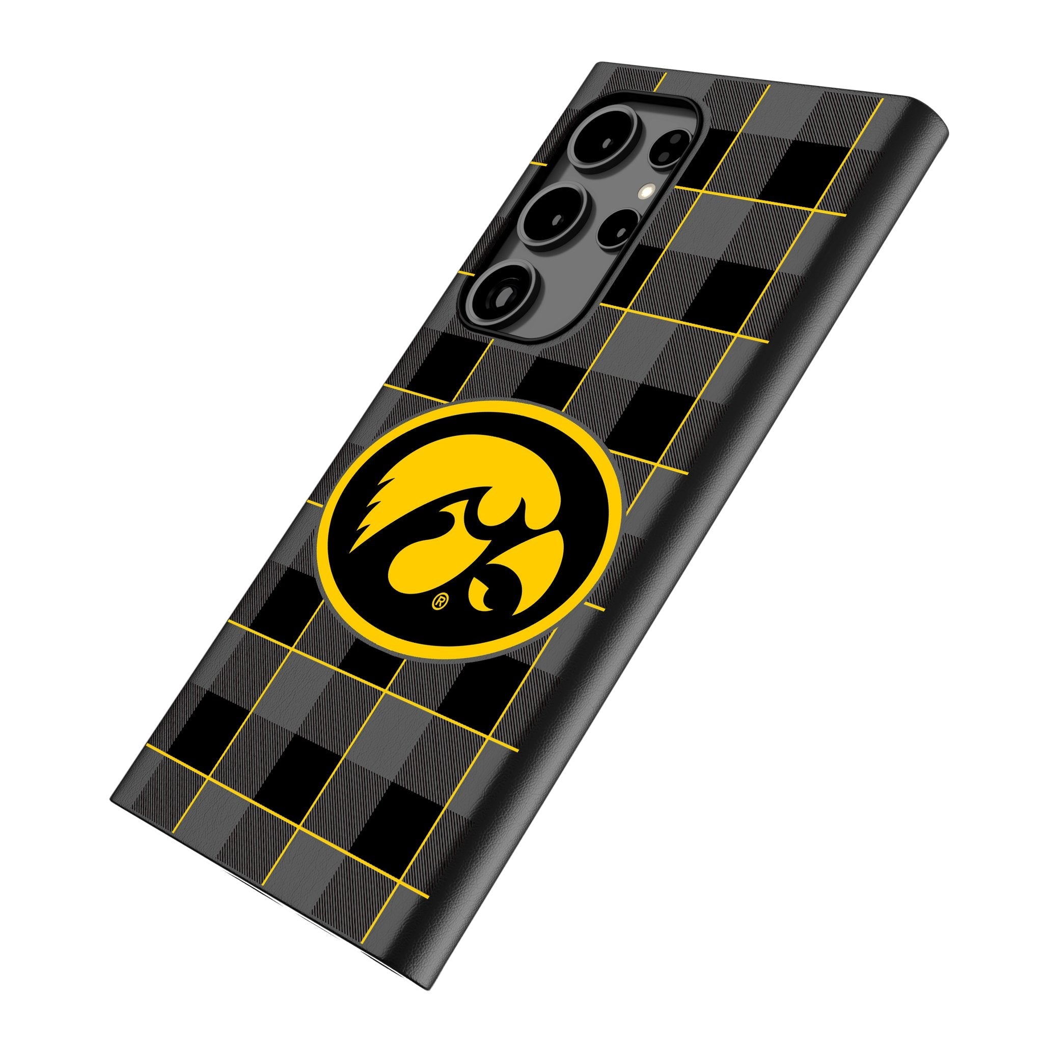 University of Iowa Hawkeyes Plaid MagSafe Compatible Phone Case for Samsung Galaxy 2