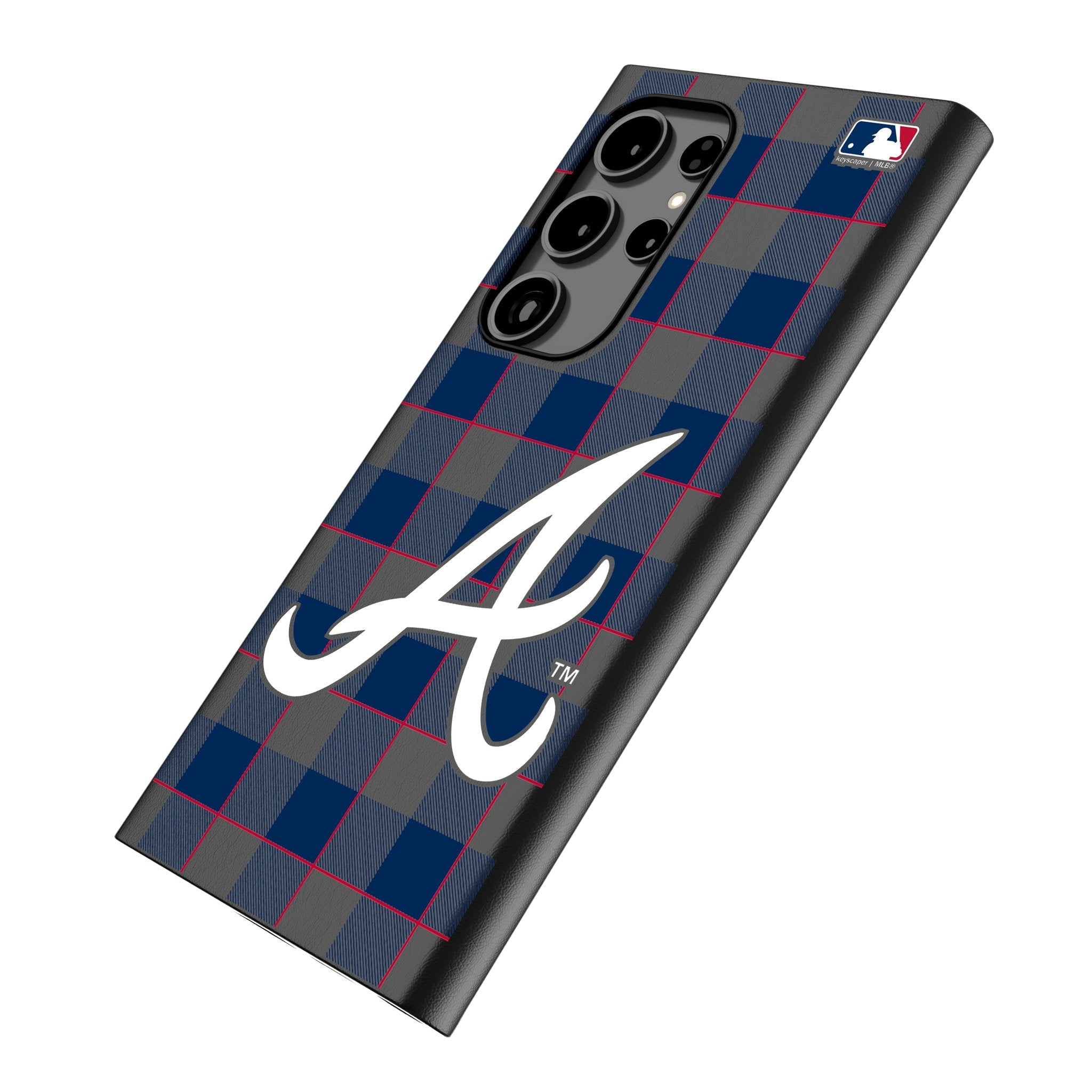 Atlanta Braves Plaid MagSafe Compatible Phone Case for Samsung Galaxy 2