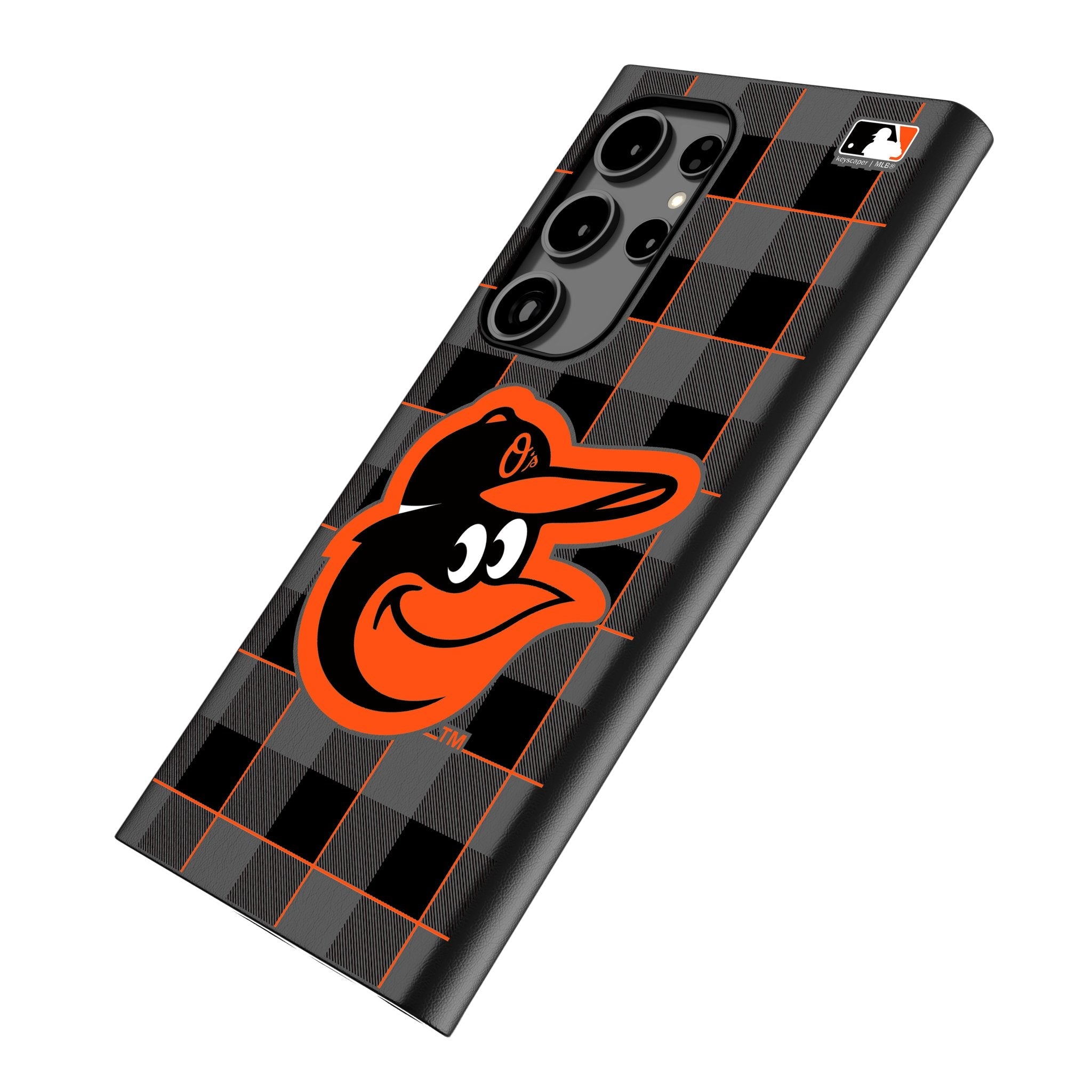 Baltimore Orioles Plaid MagSafe Compatible Phone Case for Samsung Galaxy