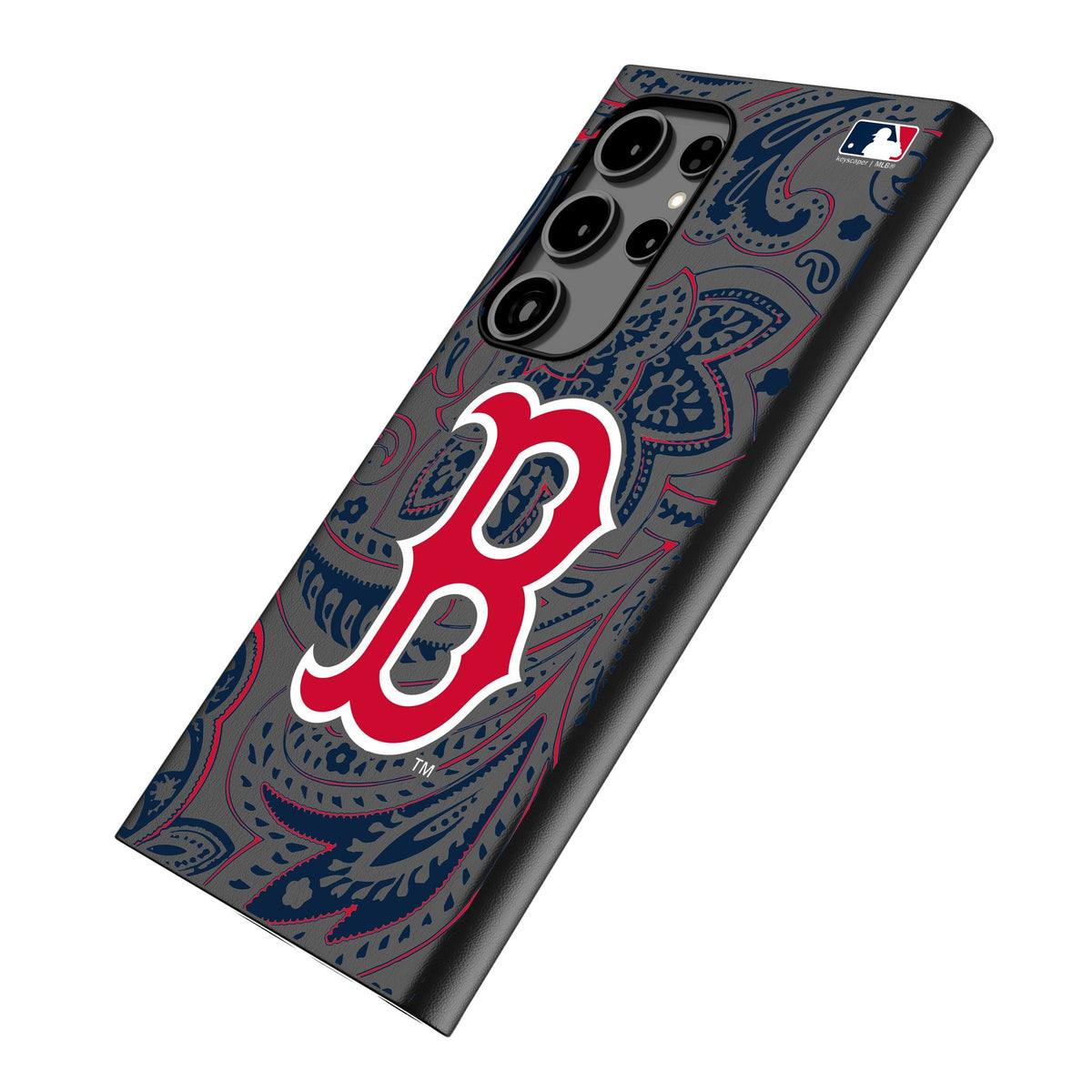 Boston Red Sox Paisley MagSafe Compatible Phone Case for Samsung Galaxy