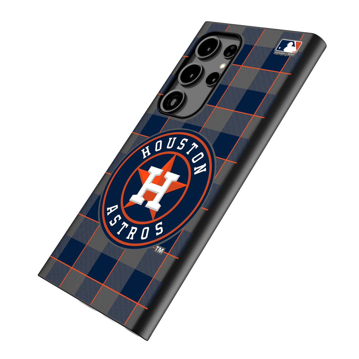 Houston Astros Plaid MagSafe Compatible Phone Case for Samsung Galaxy 2