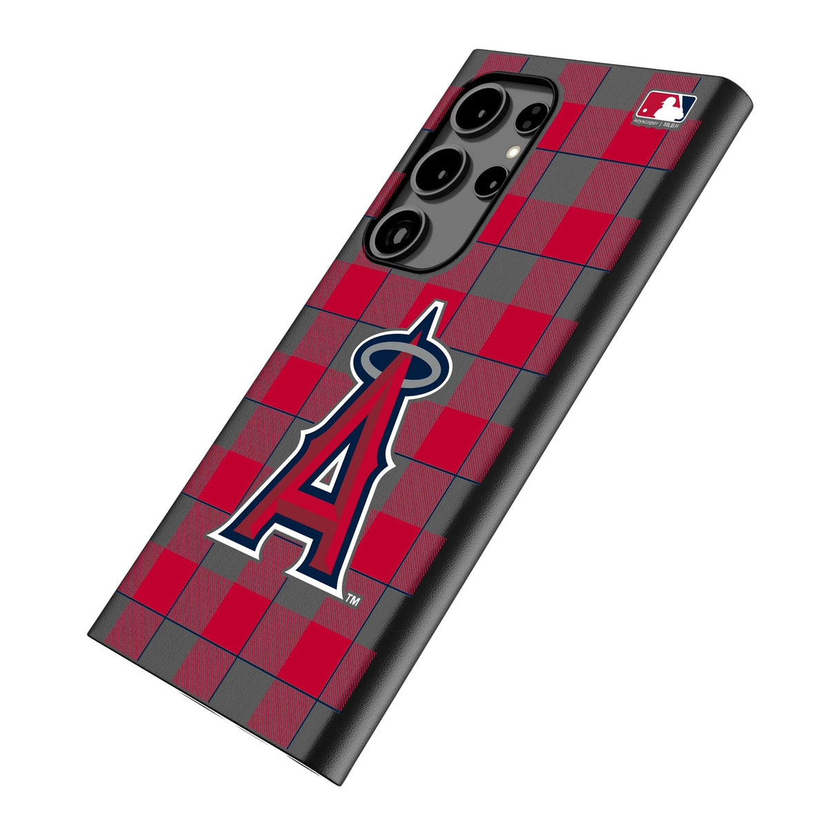 Los Angeles Angels Plaid MagSafe Compatible Phone Case for Samsung Galaxy