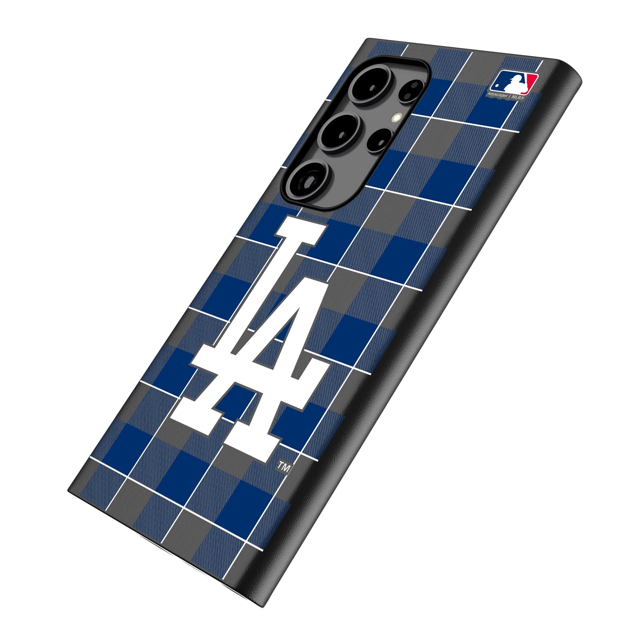LA Dodgers Plaid MagSafe Compatible Phone Case for Samsung Galaxy 2