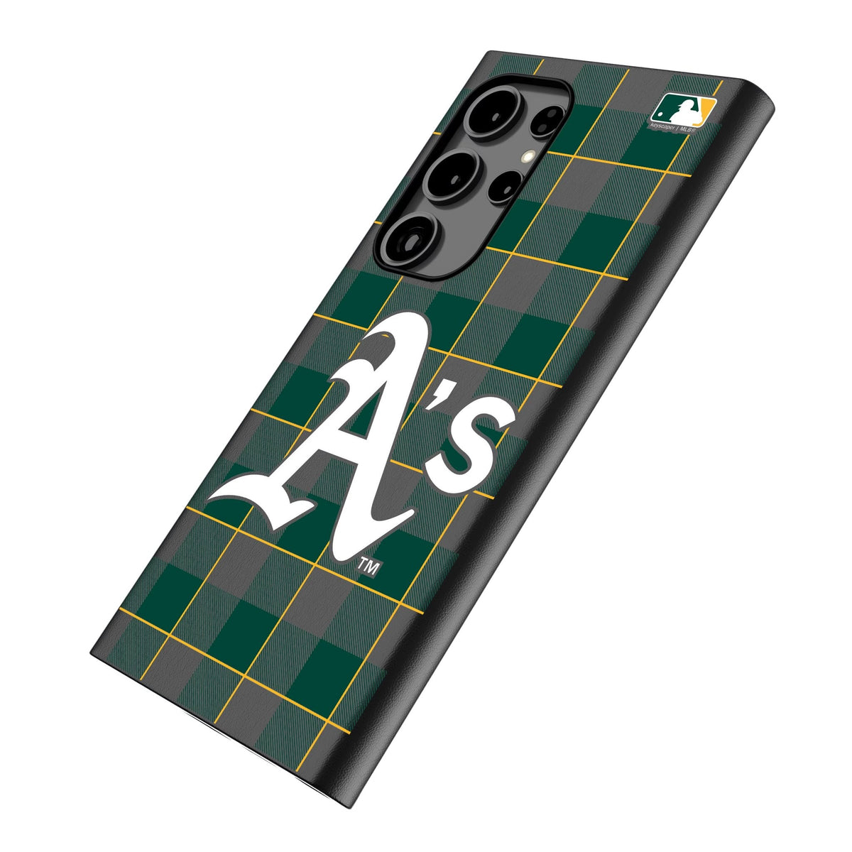 Oakland Athletics Plaid MagSafe Compatible Phone Case for Samsung Galaxy 2