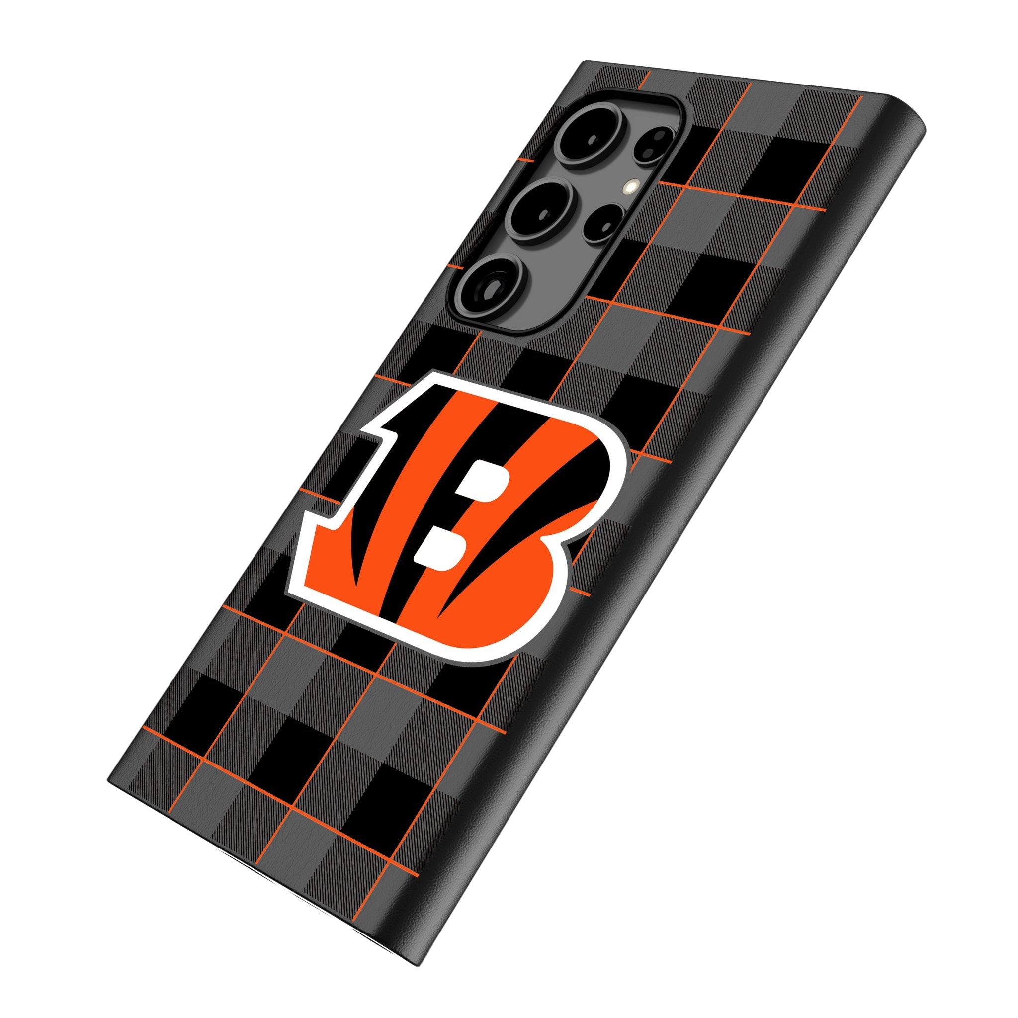 Cincinnati Bengals Plaid MagSafe Compatible Phone Case for Samsung Galaxy 2