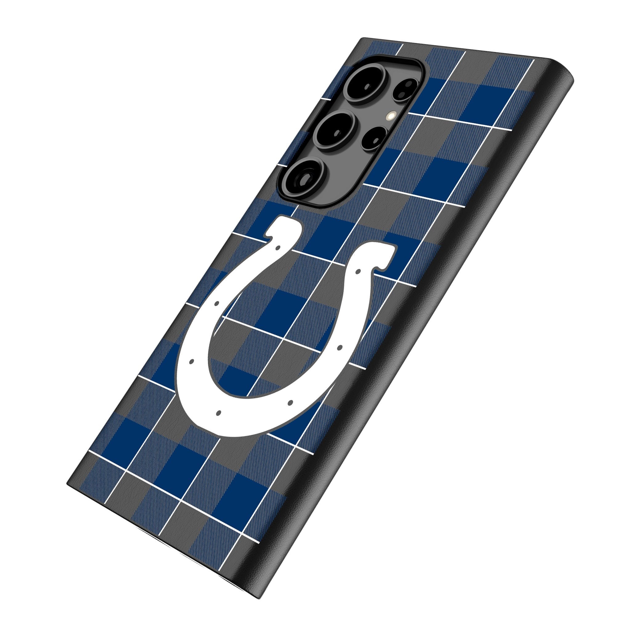 Indianapolis Colts Plaid MagSafe Compatible Phone Case for Samsung Galaxy 2