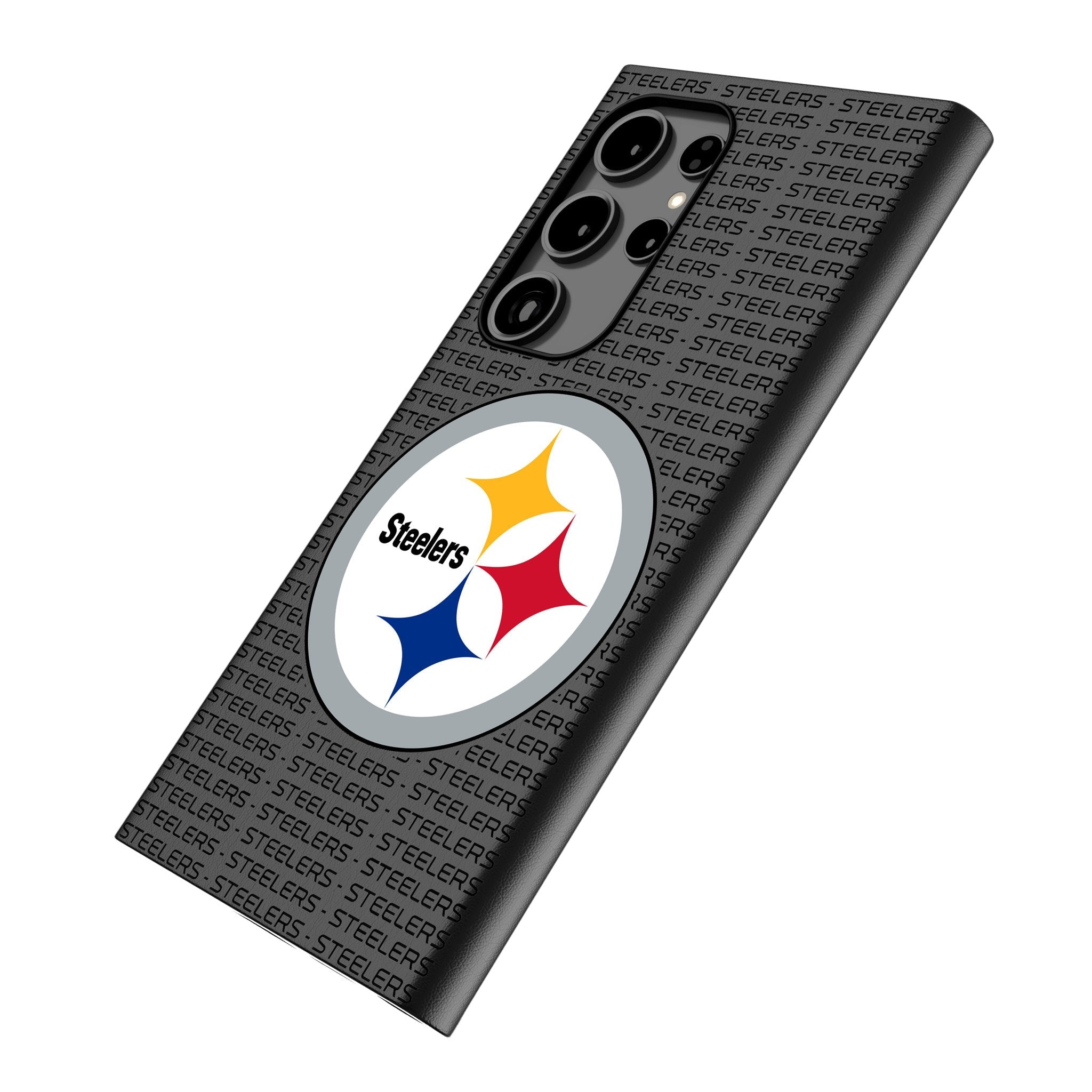 Pittsburgh Steelers Text Backdrop MagSafe Compatible Phone Case for Samsung Galaxy 2