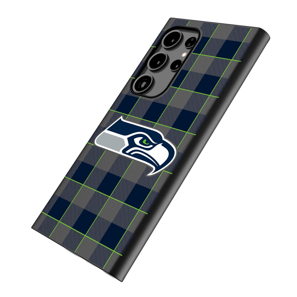 Seattle Seahawks Plaid MagSafe Compatible Phone Case for Samsung Galaxy 2