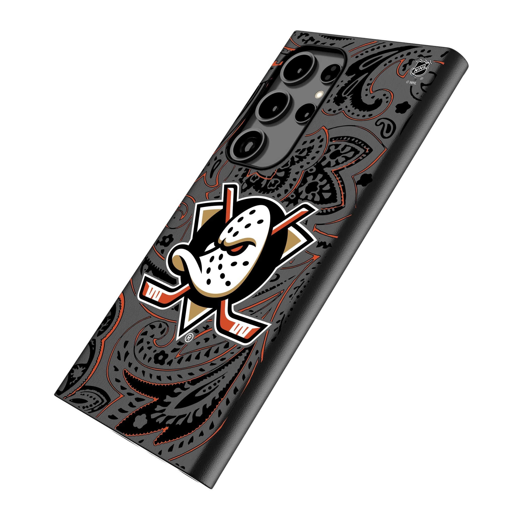 Anaheim Ducks Paisley MagSafe Compatible Phone Case for Samsung Galaxy
