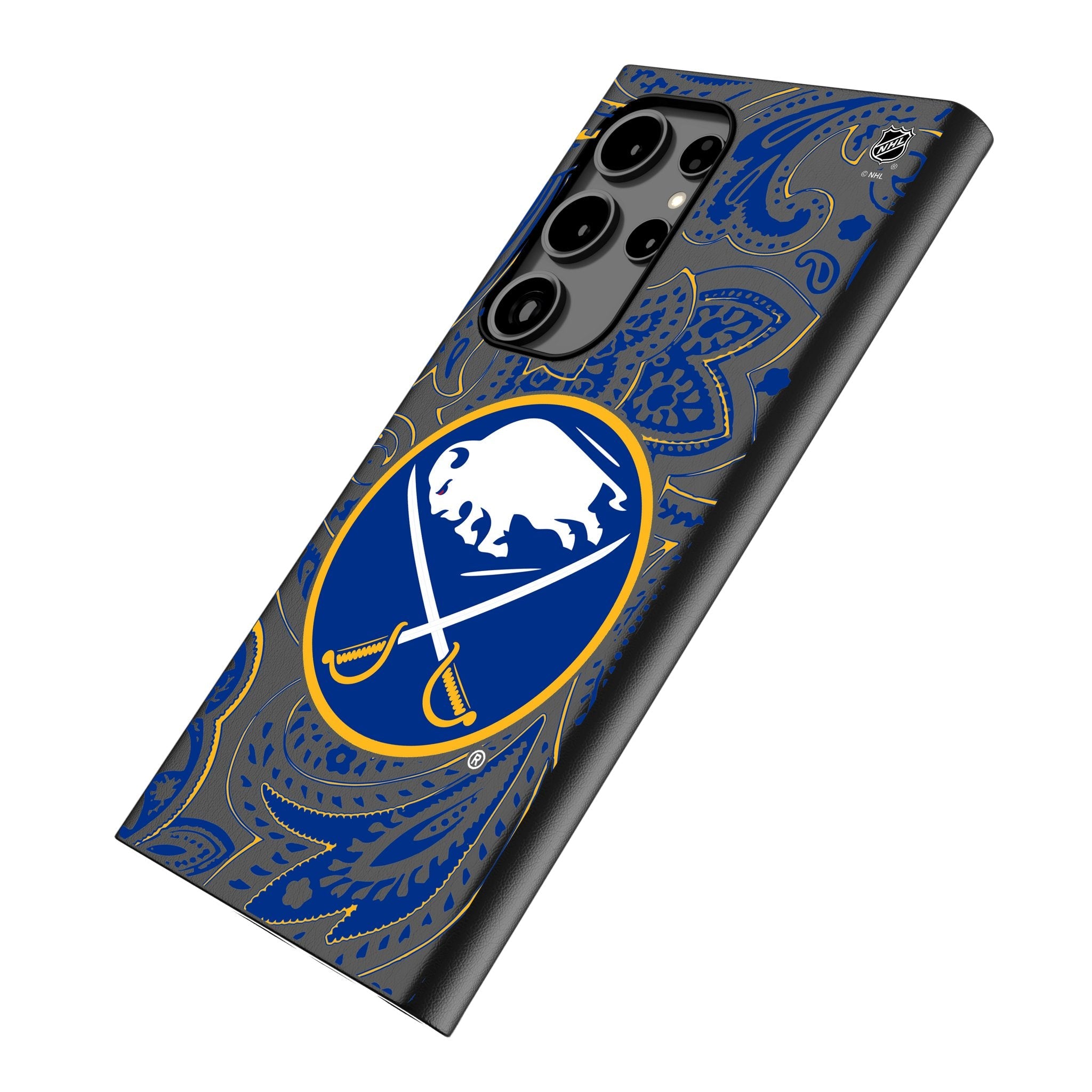 Buffalo Sabres Paisley MagSafe Compatible Phone Case for Samsung Galaxy
