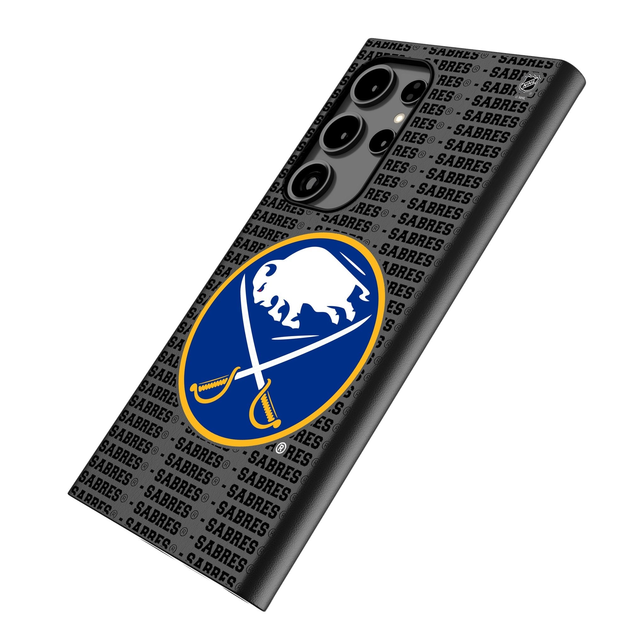 Buffalo Sabres Text Backdrop MagSafe Compatible Phone Case for Samsung Galaxy