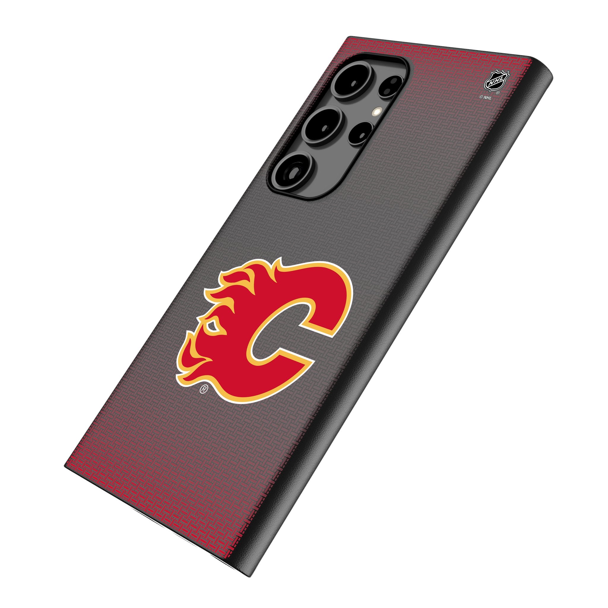 Calgary Flames Linen MagSafe Compatible Phone Case for Samsung Galaxy