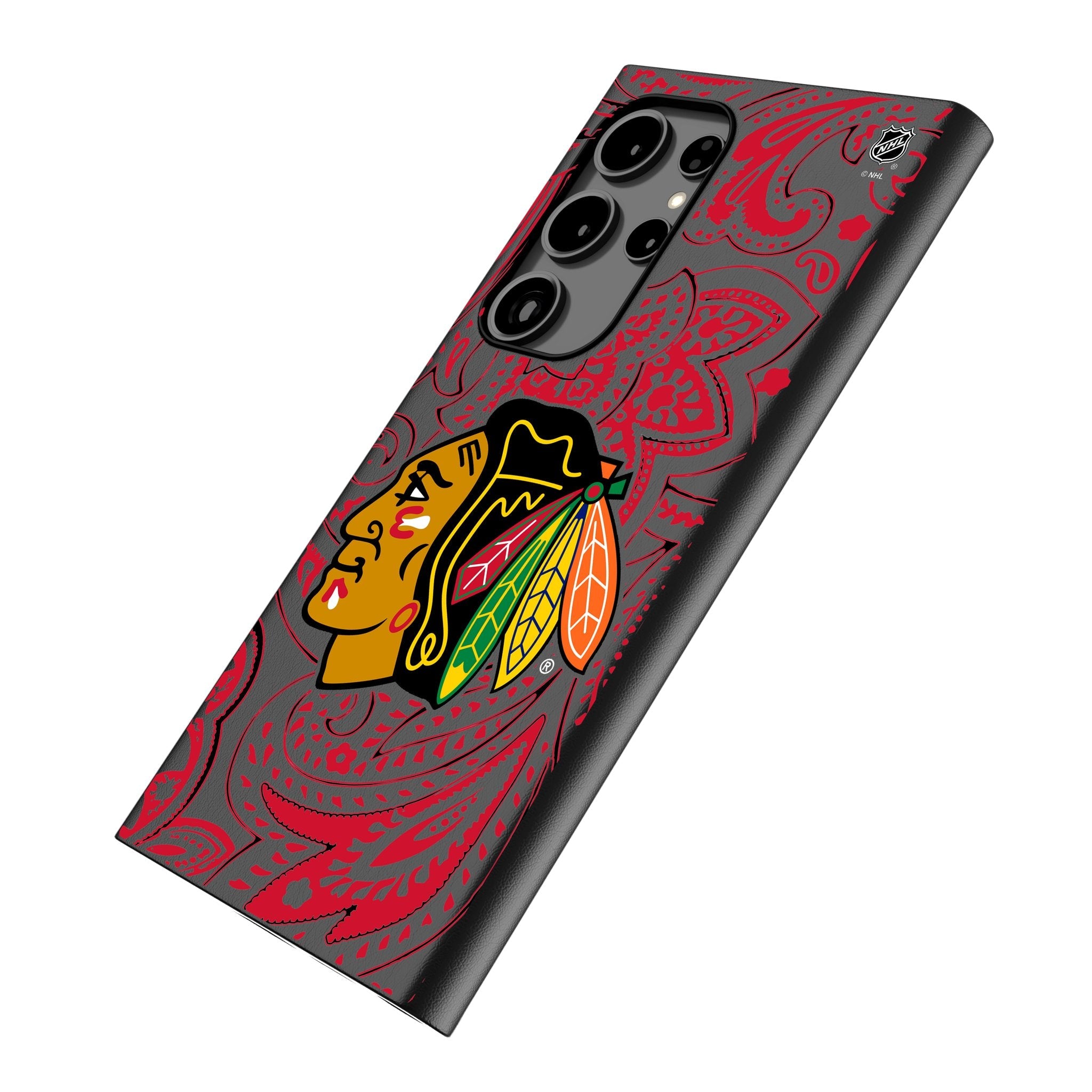 Chicago Blackhawks Paisley MagSafe Compatible Phone Case for Samsung Galaxy