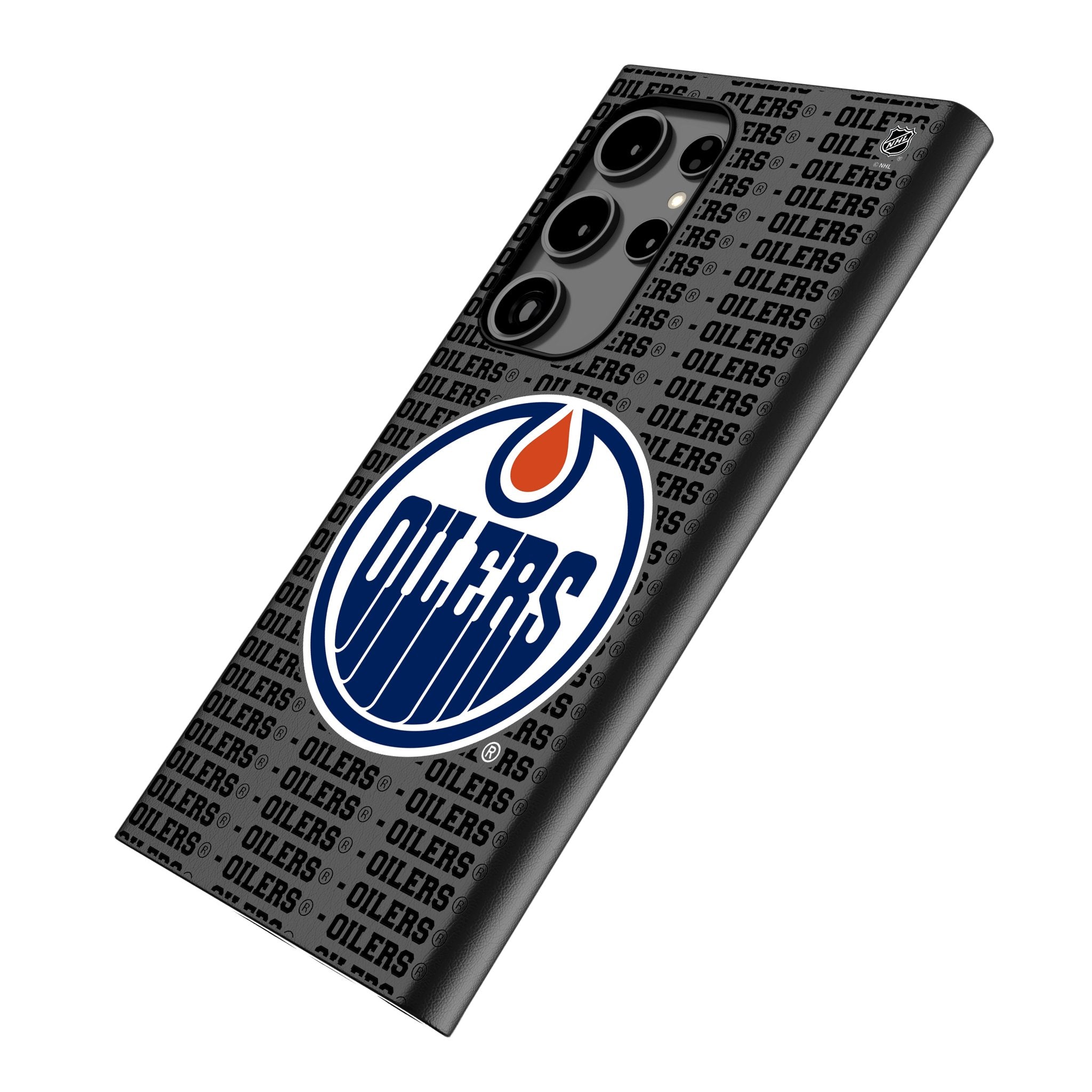 Edmonton Oilers Text Backdrop MagSafe Compatible Phone Case for Samsung Galaxy