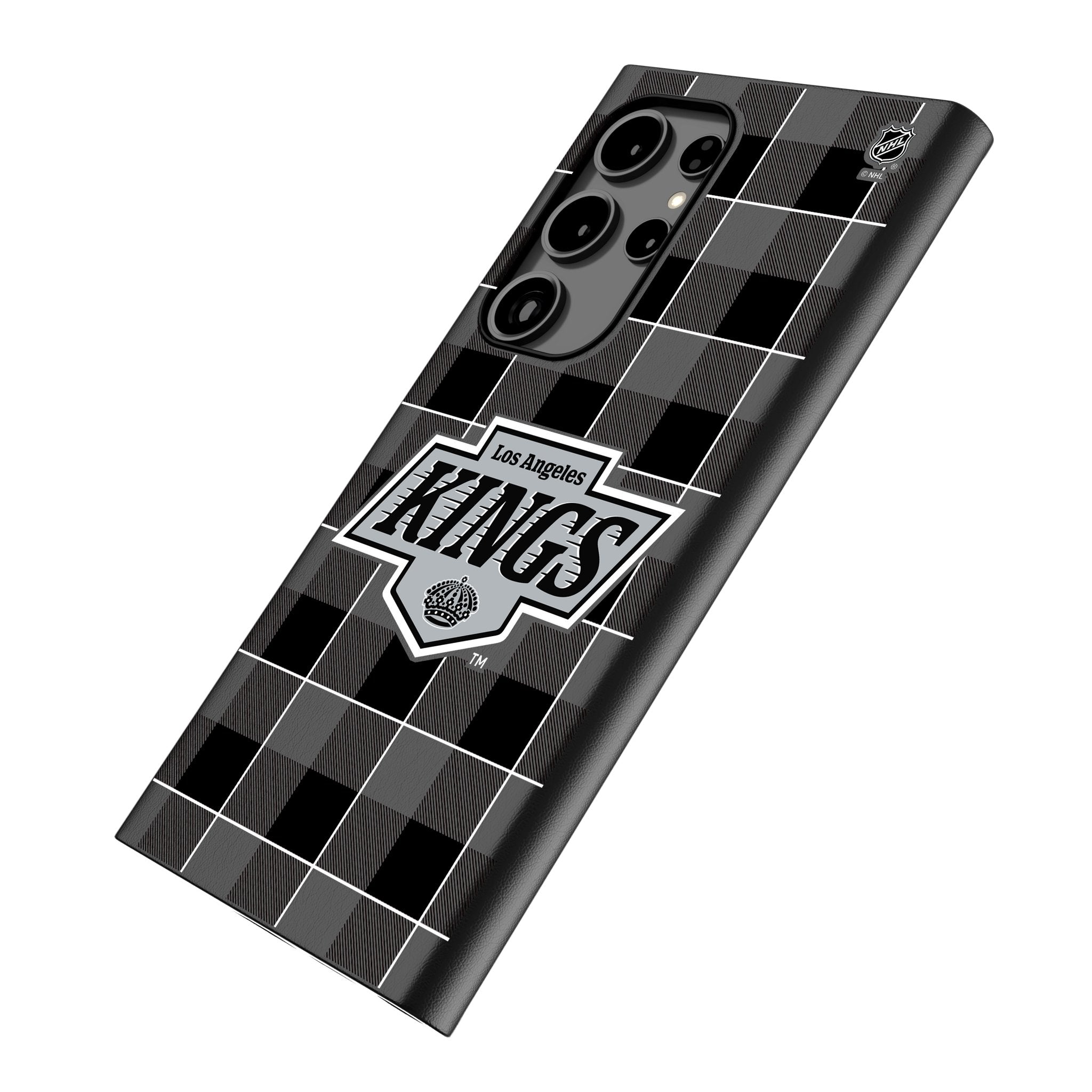 LA Kings Plaid MagSafe Compatible Phone Case for Samsung Galaxy