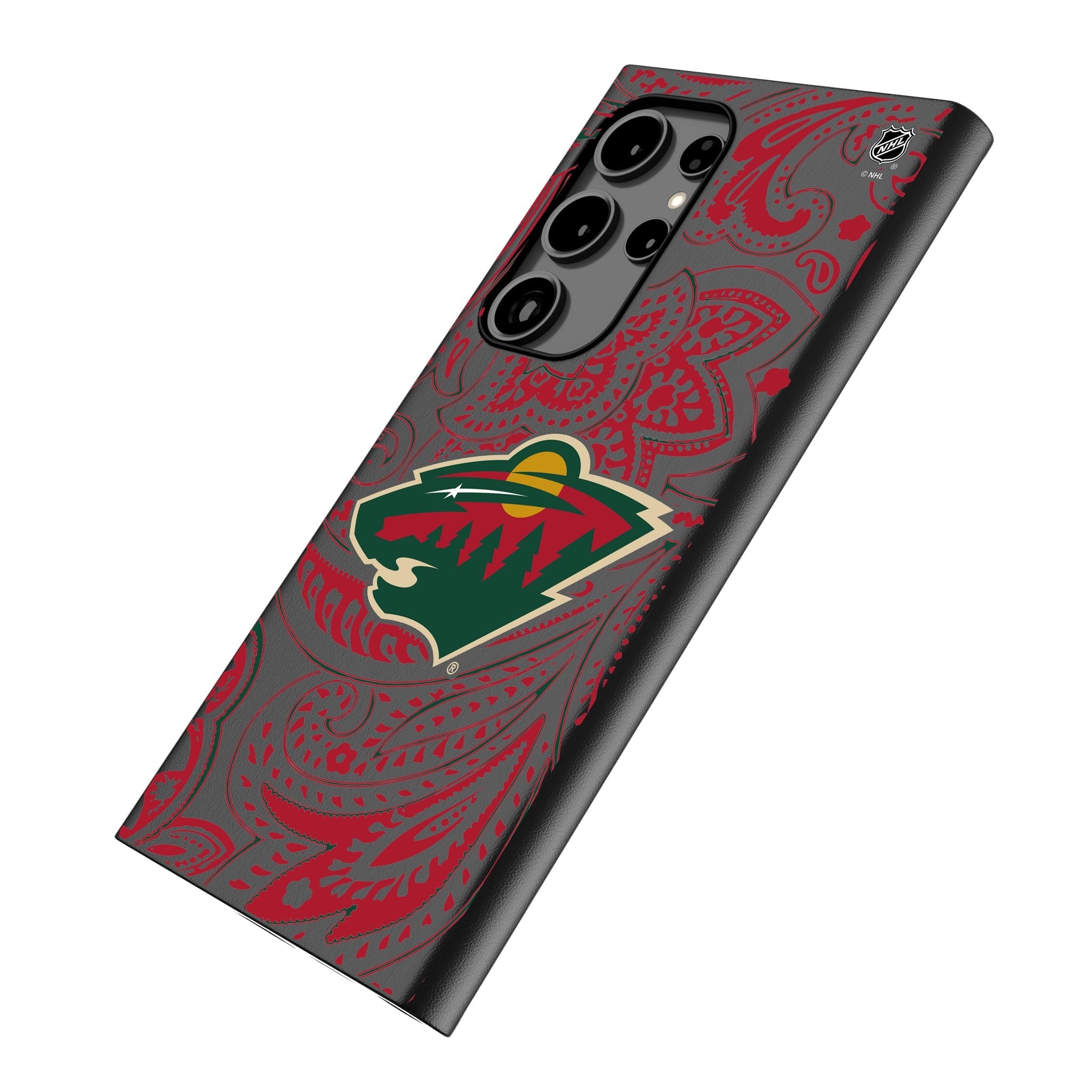 Minnesota Wild Paisley MagSafe Compatible Phone Case for Samsung Galaxy