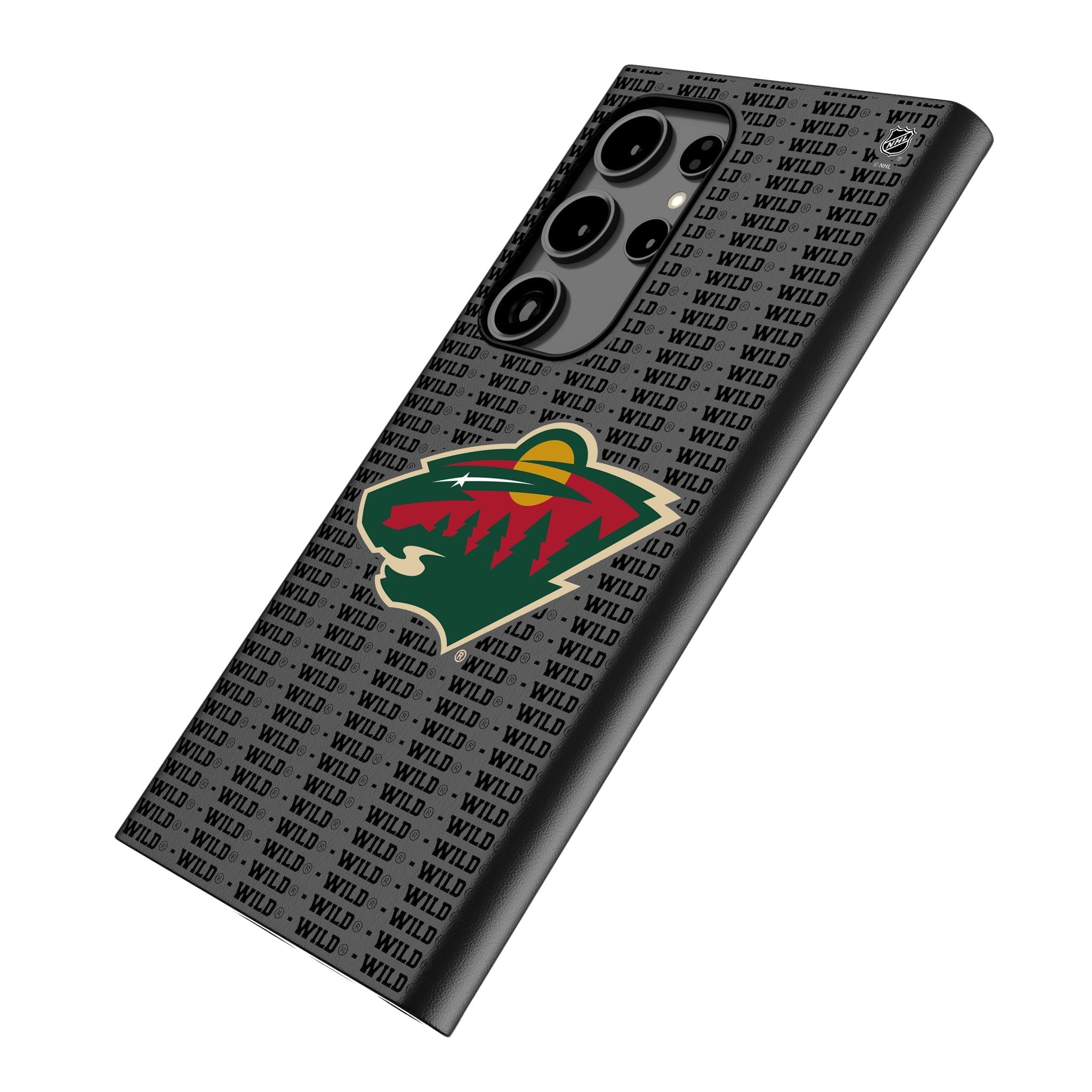 Minnesota Wild Text Backdrop MagSafe Compatible Phone Case for Samsung Galaxy