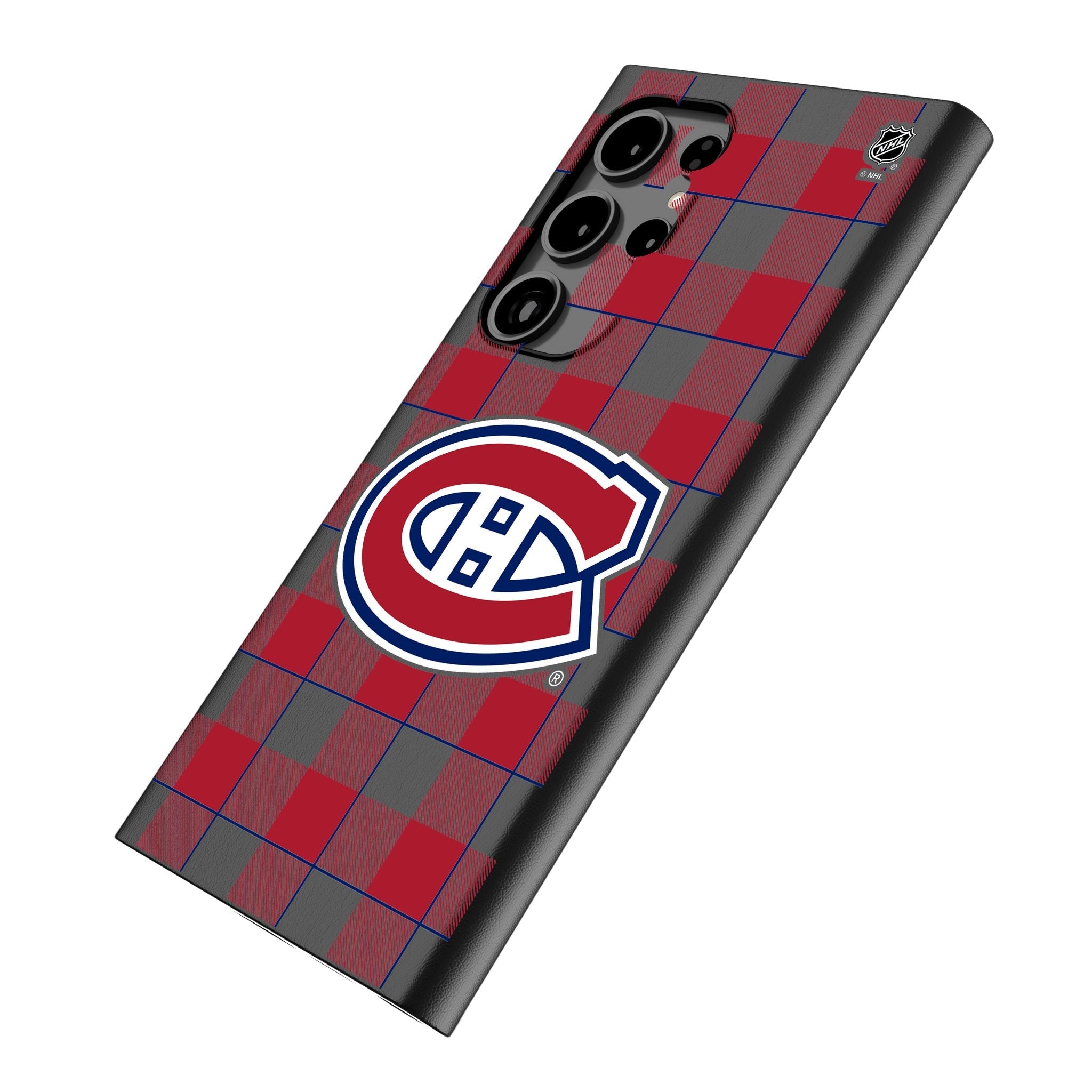 Montreal Canadiens Plaid MagSafe Compatible Phone Case for Samsung Galaxy