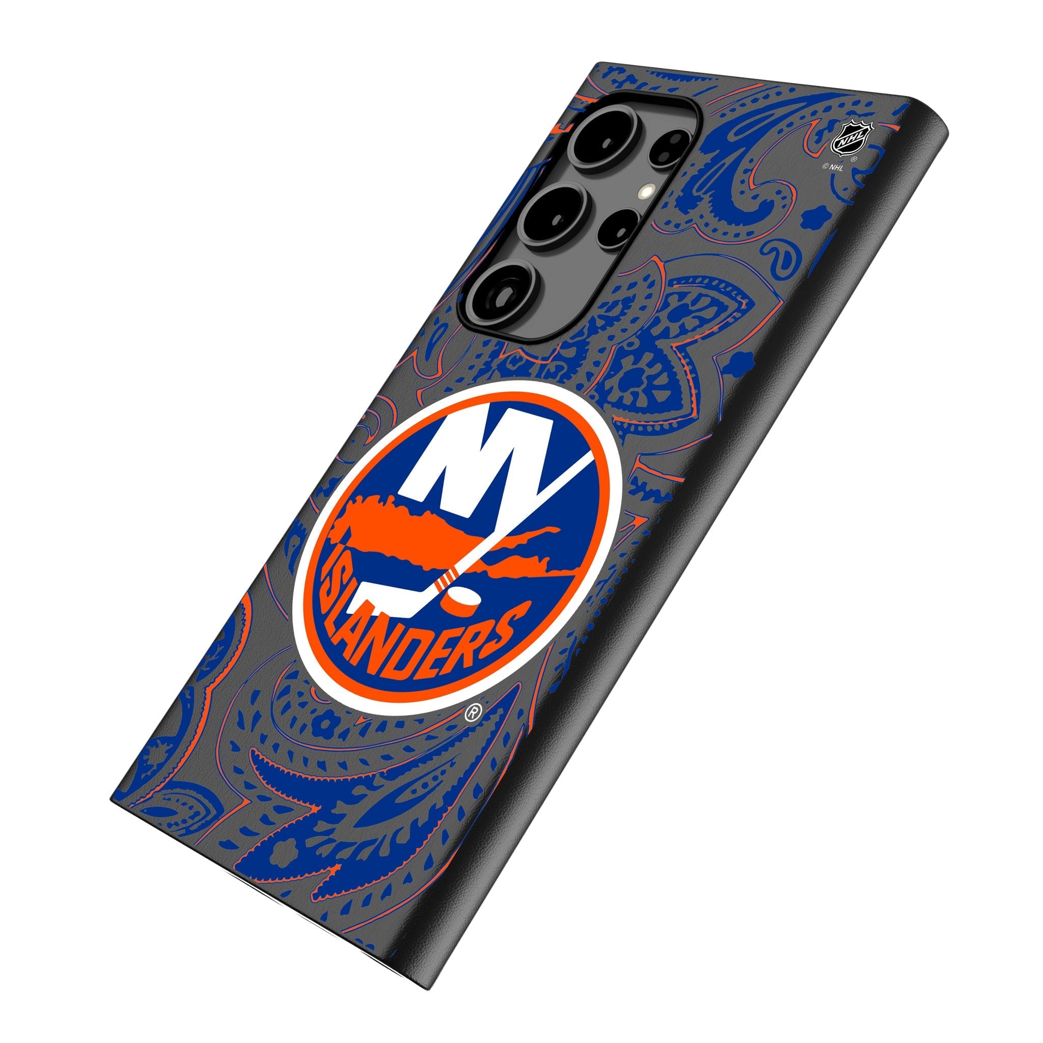 New York Islanders Paisley MagSafe Compatible Phone Case for Samsung Galaxy