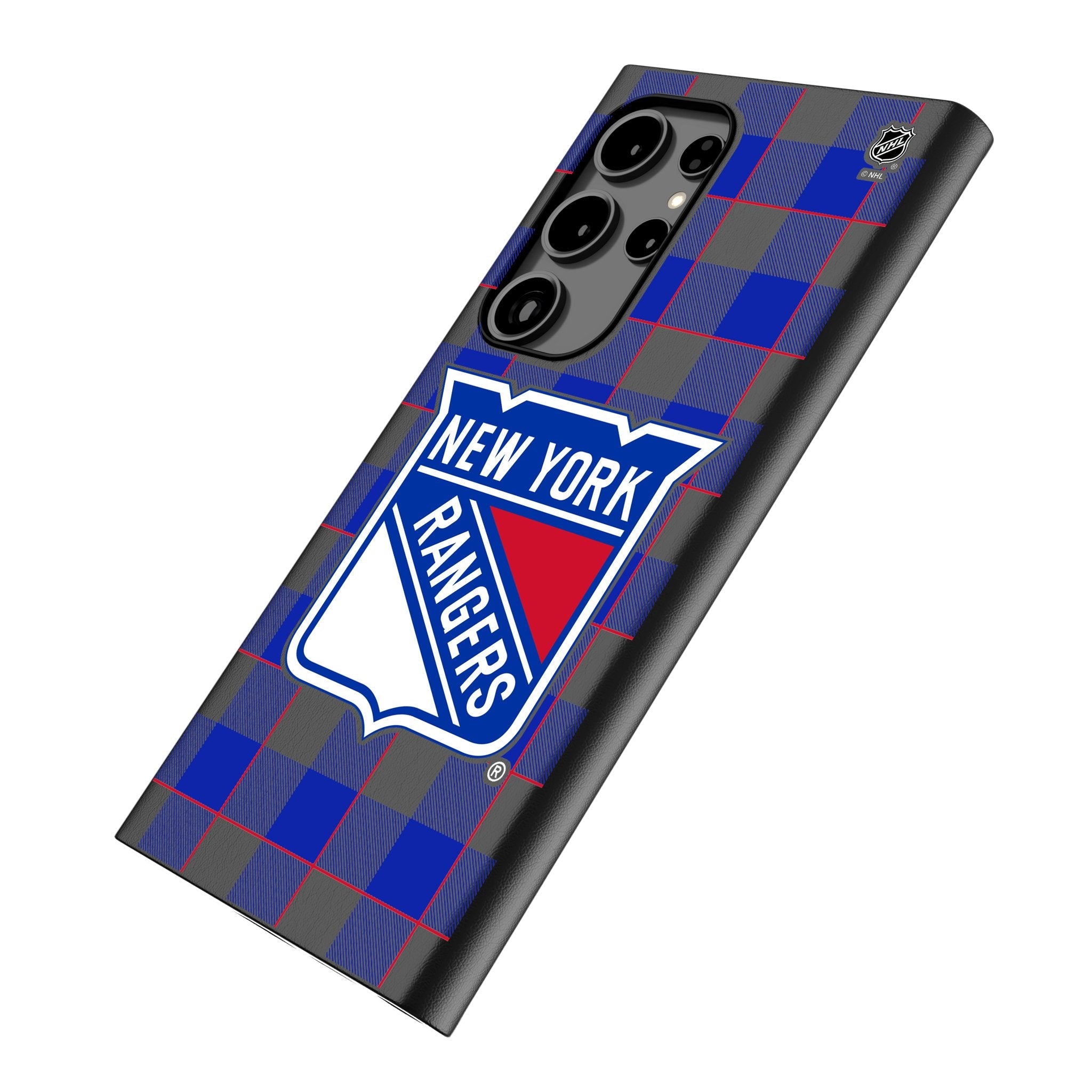 New York Rangers Plaid MagSafe Compatible Phone Case for Samsung Galaxy