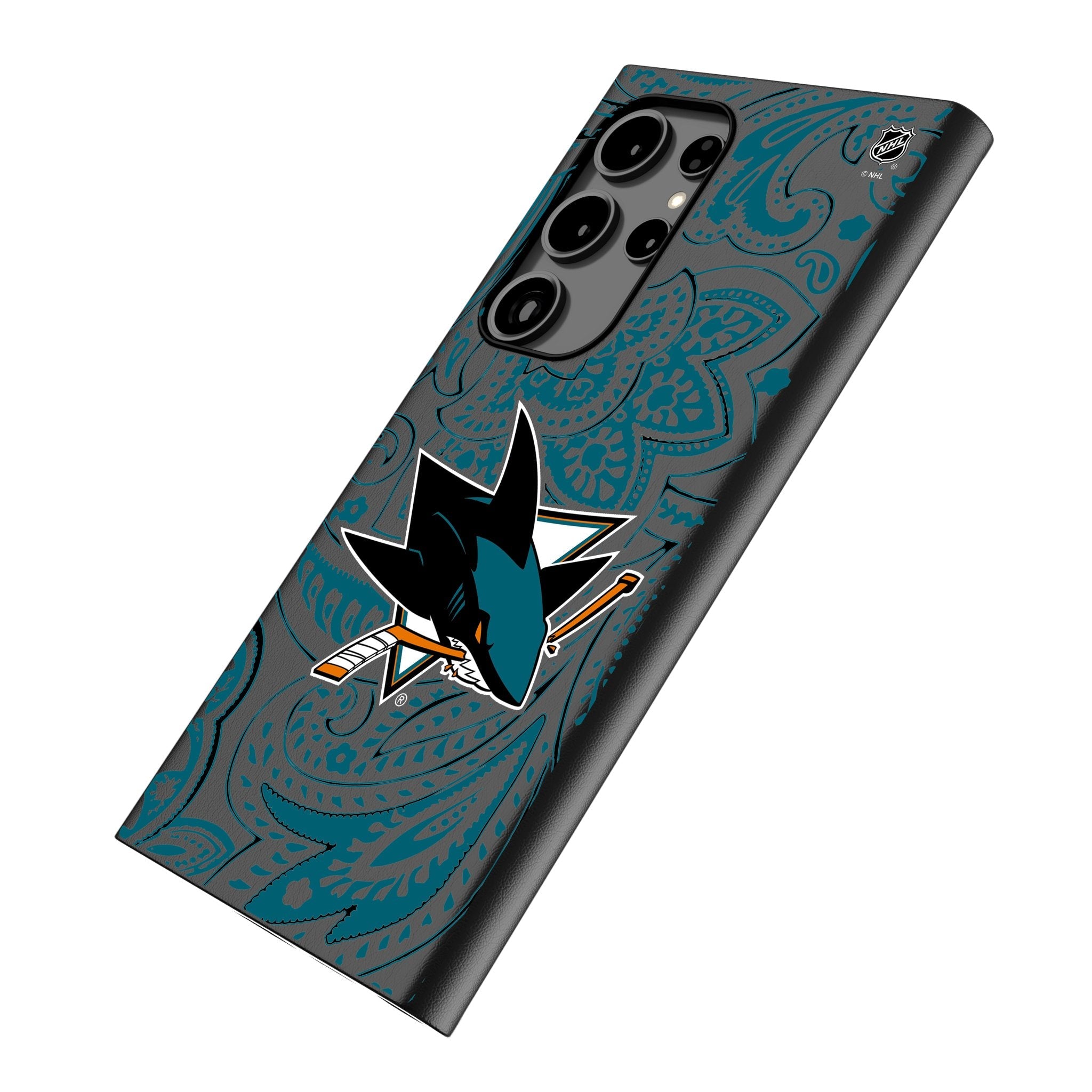San Jose Sharks Paisley MagSafe Compatible Phone Case for Samsung Galaxy