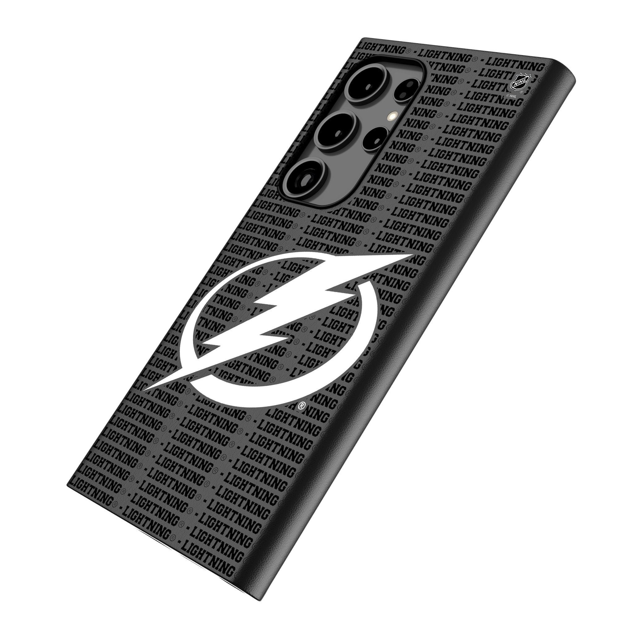 Tampa Bay Lightning Text Backdrop MagSafe Compatible Phone Case for Samsung Galaxy