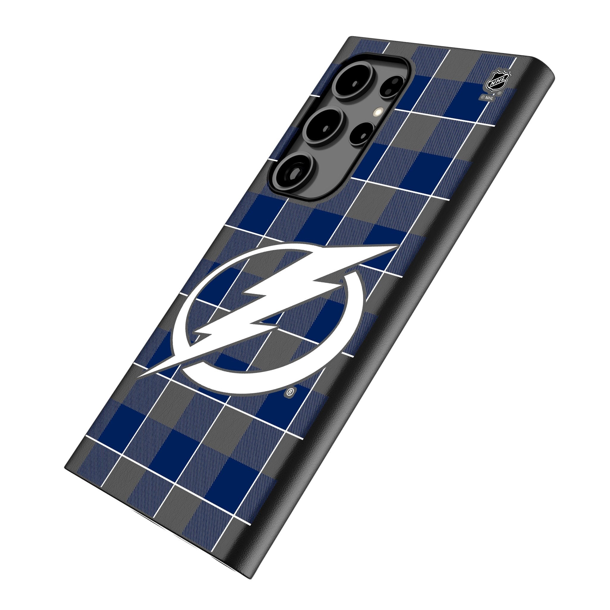 Tampa Bay Lightning Plaid MagSafe Compatible Phone Case for Samsung Galaxy