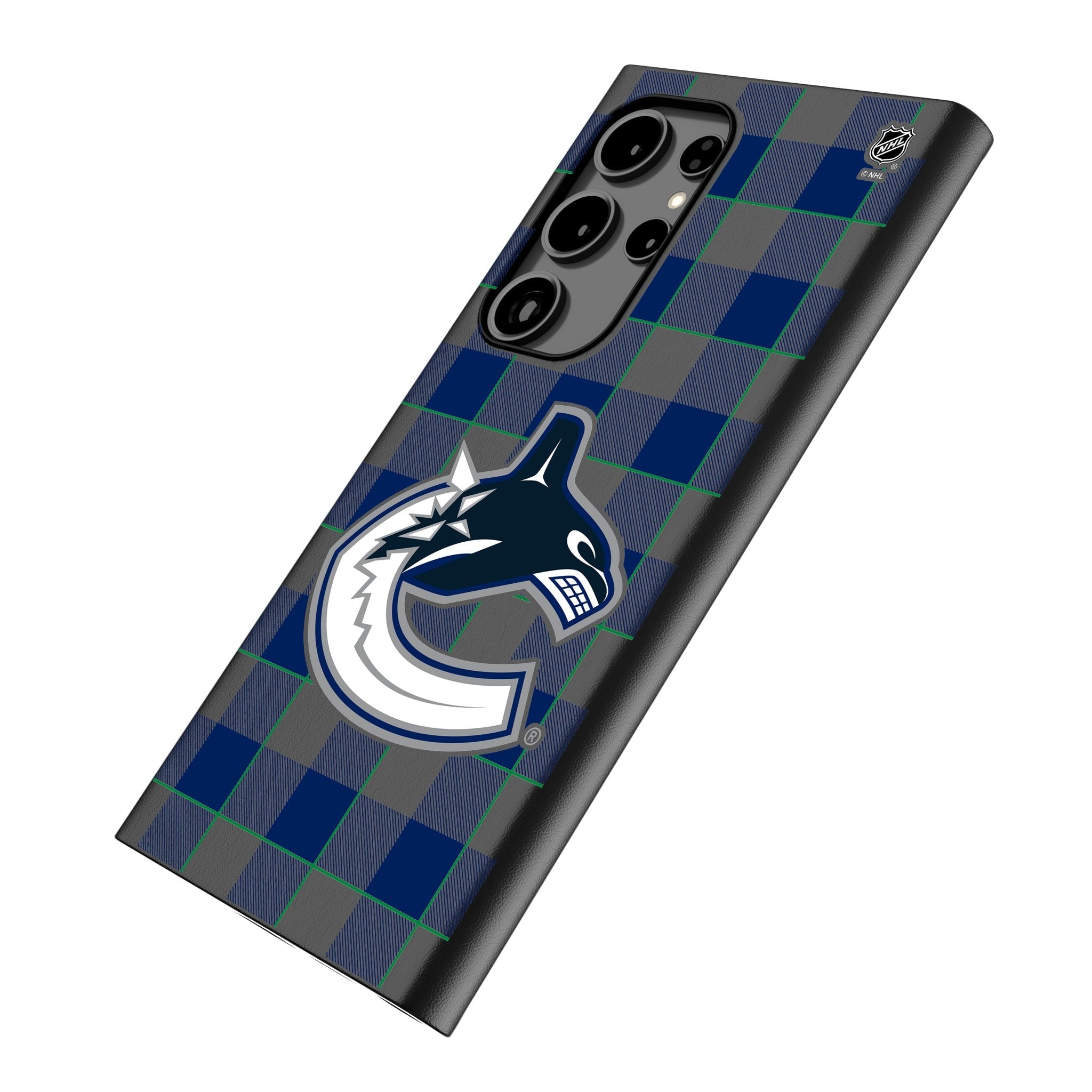 Vancouver Canucks Plaid MagSafe Compatible Phone Case for Samsung Galaxy