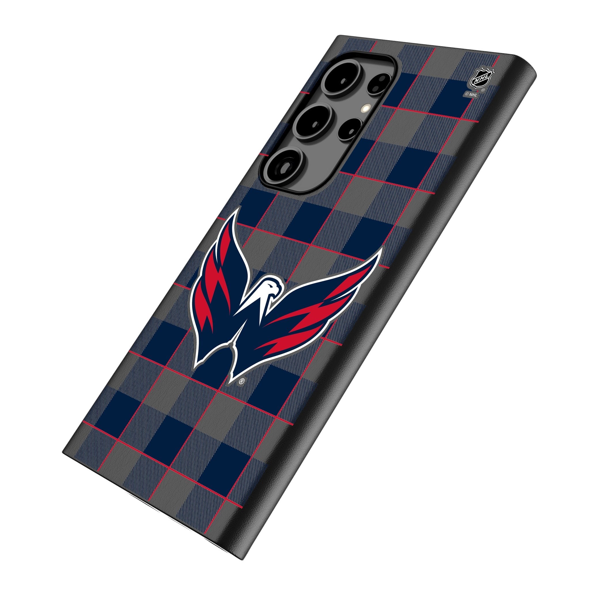 Washington Capitals Plaid MagSafe Compatible Phone Case for Samsung Galaxy