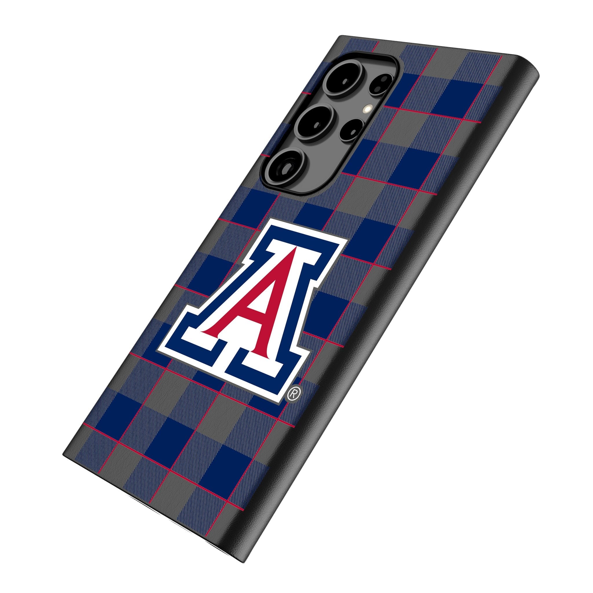 University of Arizona Wildcats Plaid MagSafe Compatible Phone Case for Samsung Galaxy