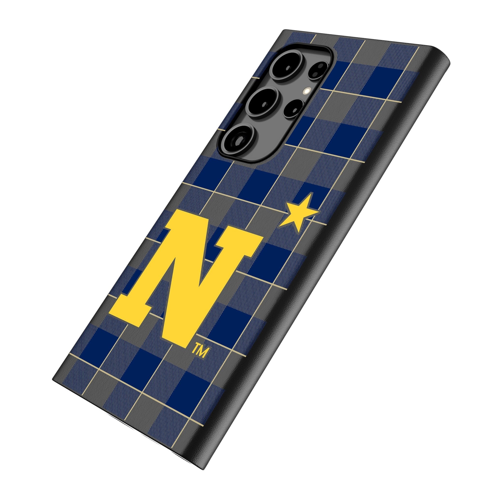 United State Naval Academy Midshipmen Plaid MagSafe Compatible Phone Case for Samsung Galaxy 2